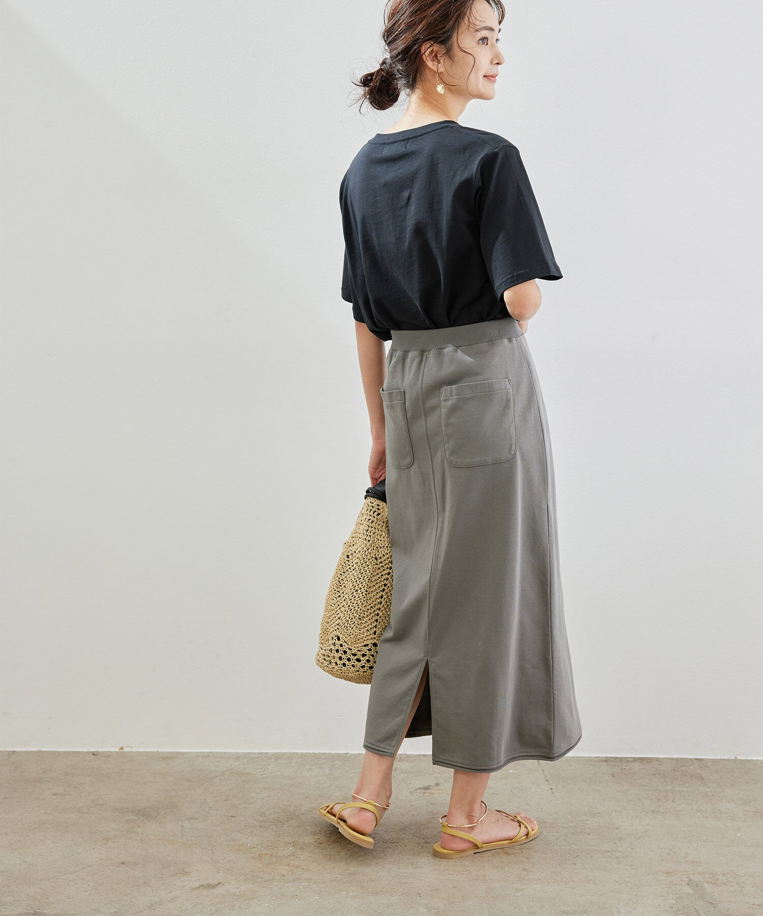 Rope&rsquo;Picnic「【セットアップ対応】ミニ裏毛ロングスカート」|スカート|