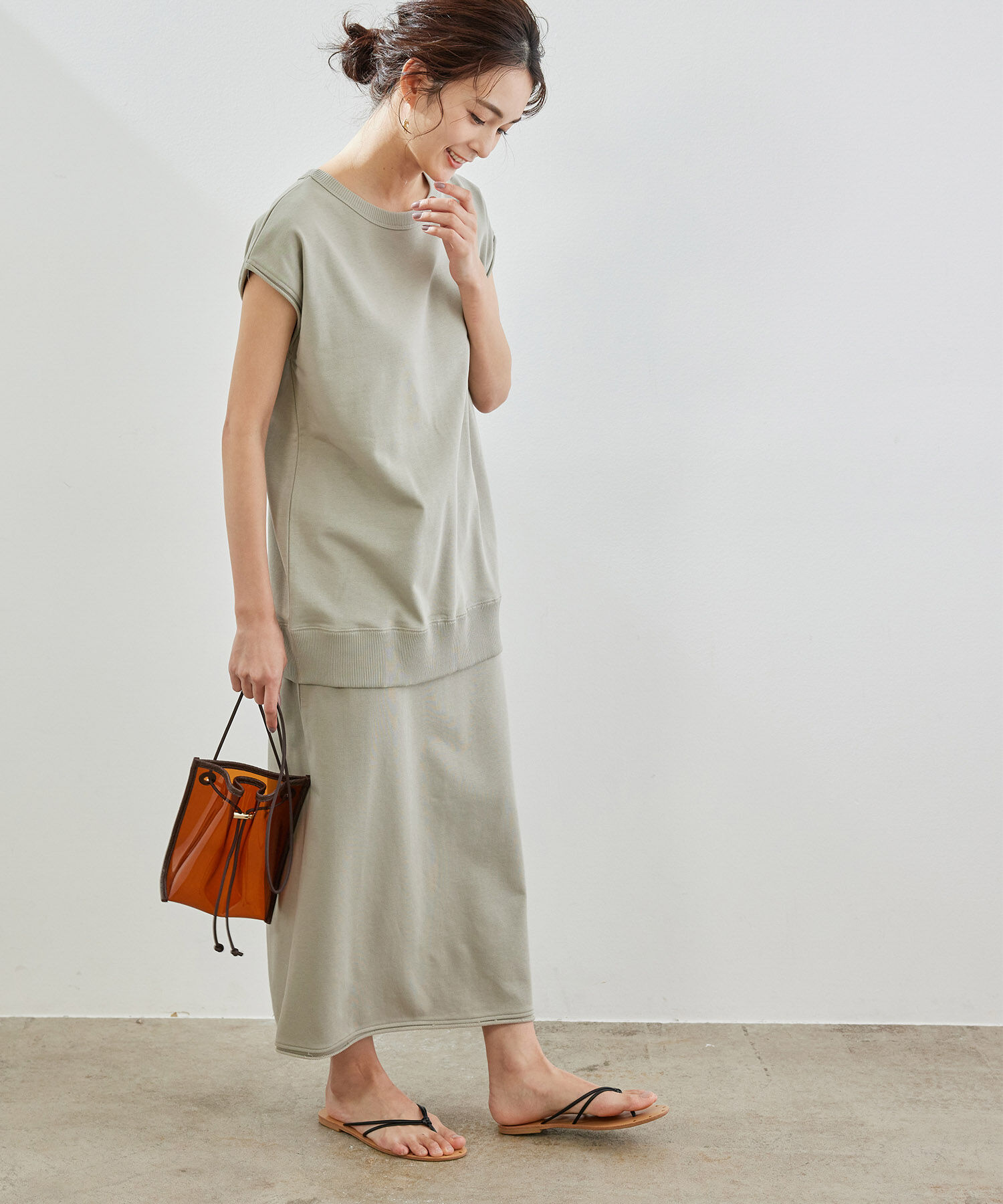 Rope&rsquo;Picnic「【セットアップ対応】ミニ裏毛ロングスカート」|スカート|