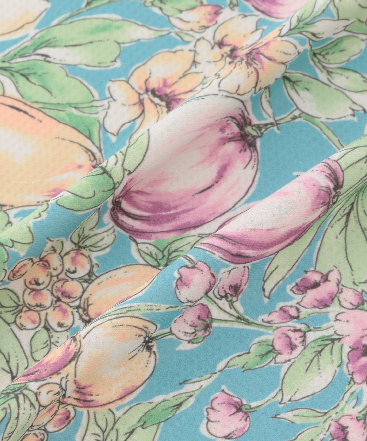 ROPE PICNIC PASSAGE「【接触冷感】スカーフリング付きヴィンテージフルーツ柄スカーフ」|バンダナ・スカーフ|