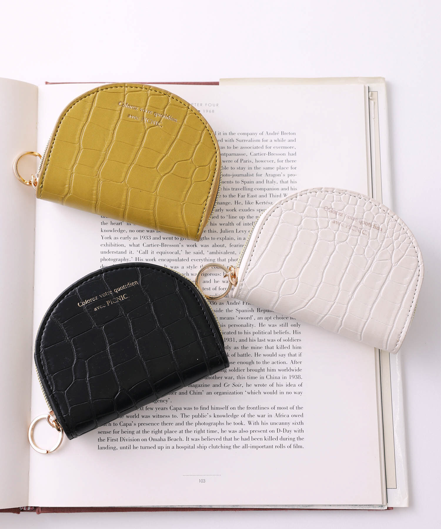 ROPE PICNIC PASSAGE「ミラー付クロコ型押しマルチケース」|その他|