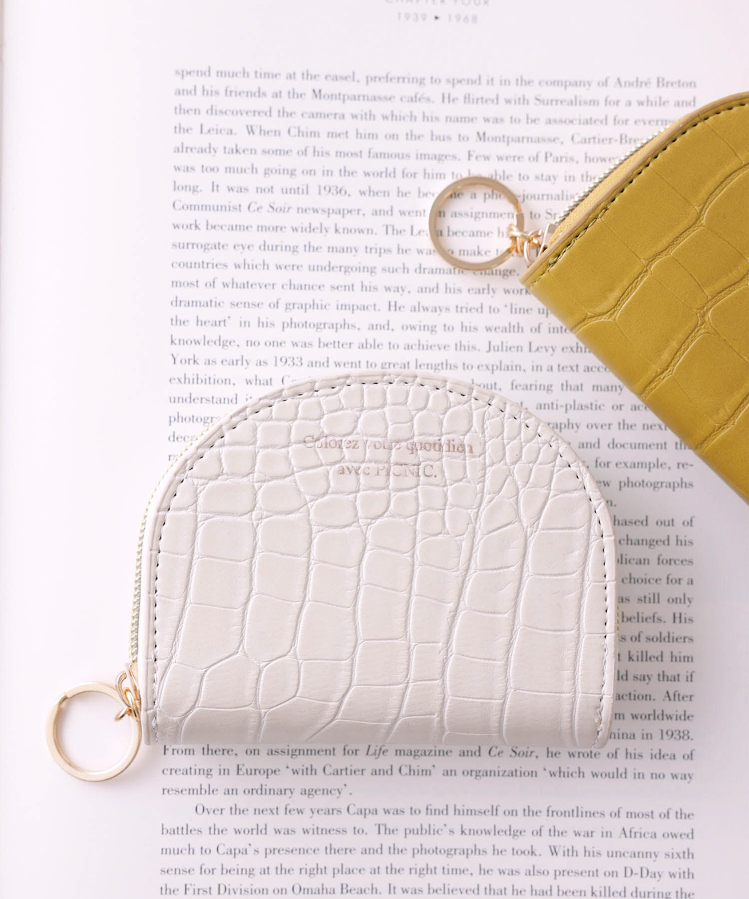 ROPE PICNIC PASSAGE「ミラー付クロコ型押しマルチケース」|その他|オフホワイト(15)