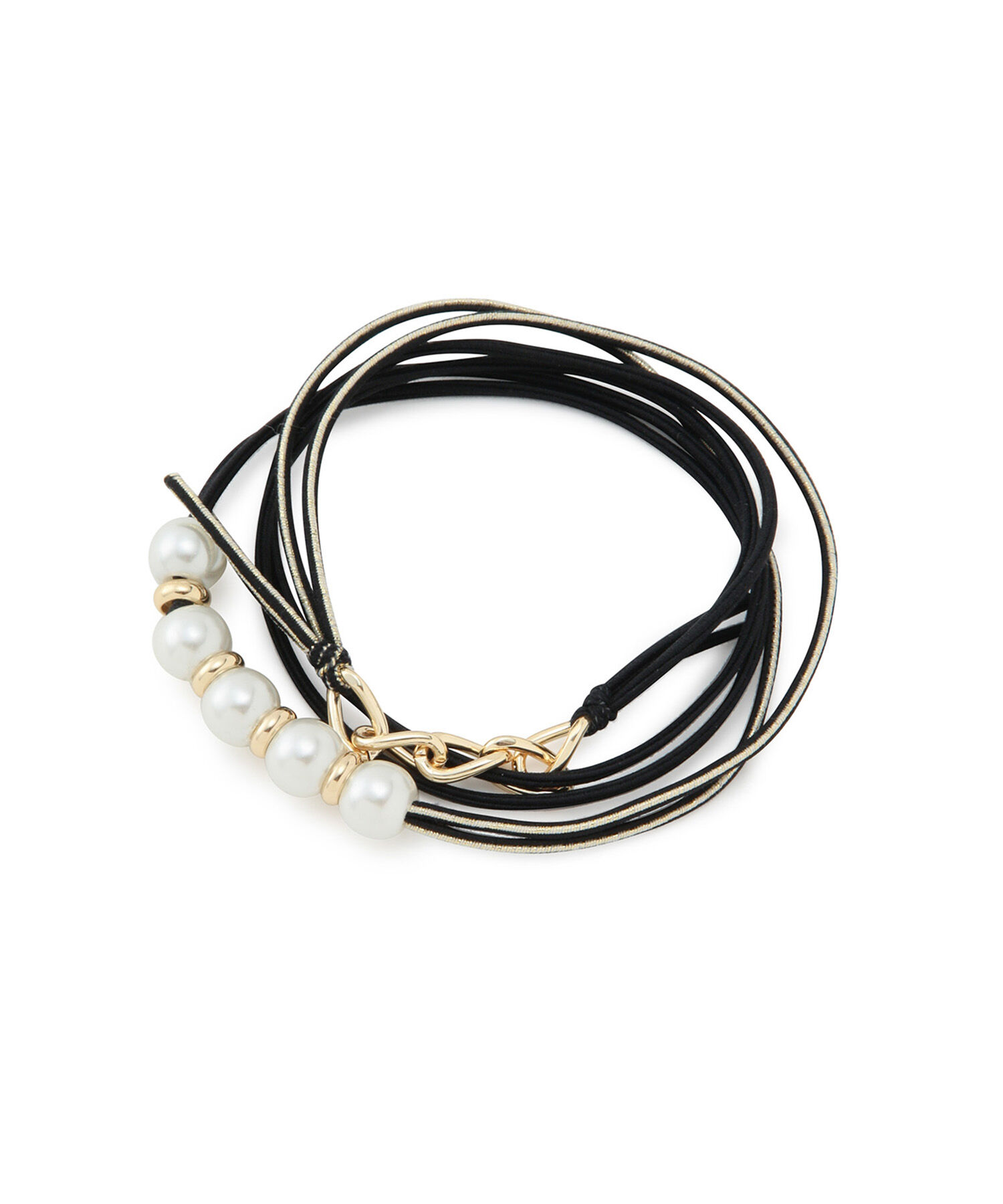 ROPE PICNIC PASSAGE「パール&times;リボンスリムポニーセット」|ヘアゴム・シュシュ|