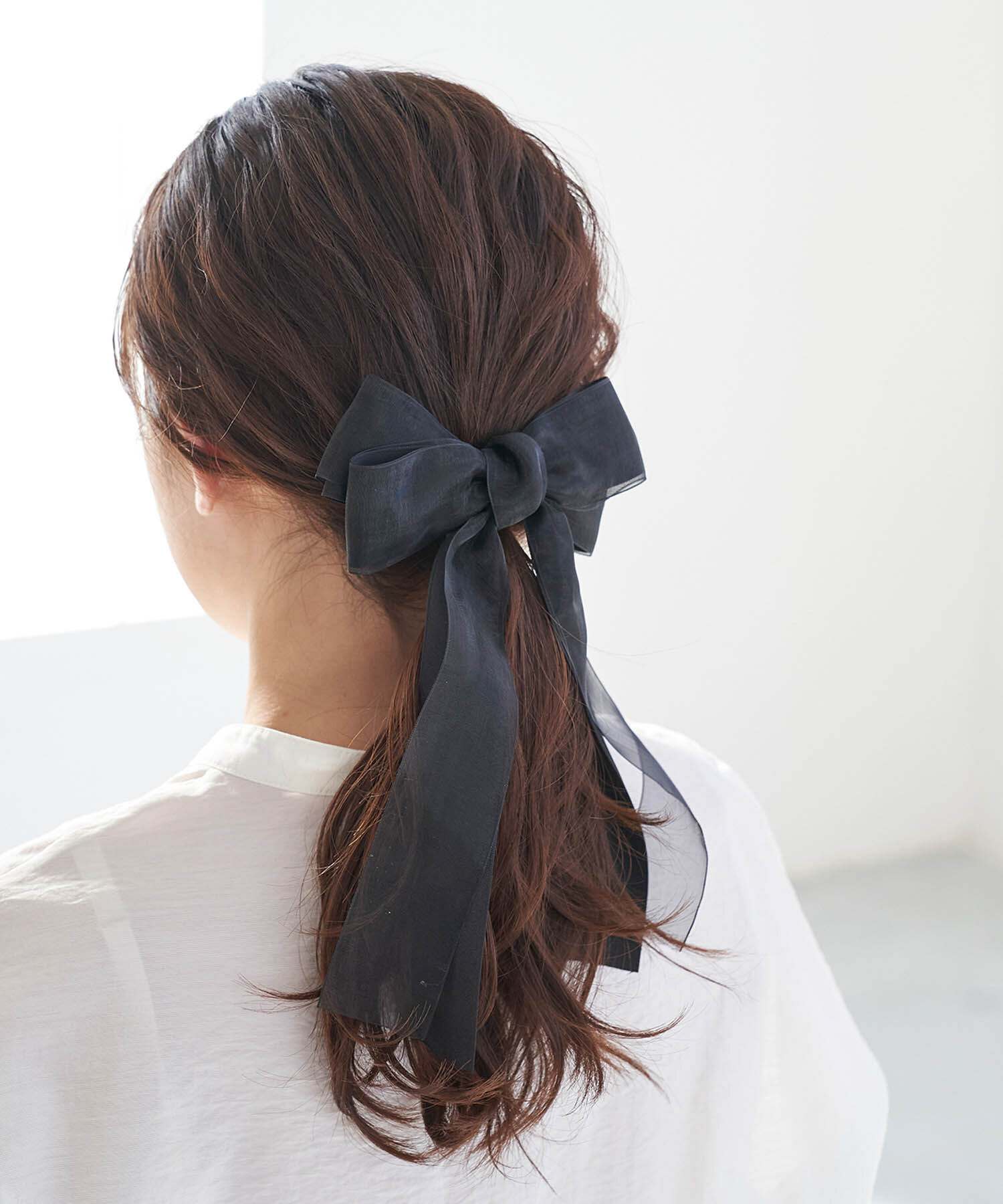 ROPE PICNIC PASSAGE「オーガンジーコンビビッグリボンヘアーカフスセット」|ヘアゴム・シュシュ|