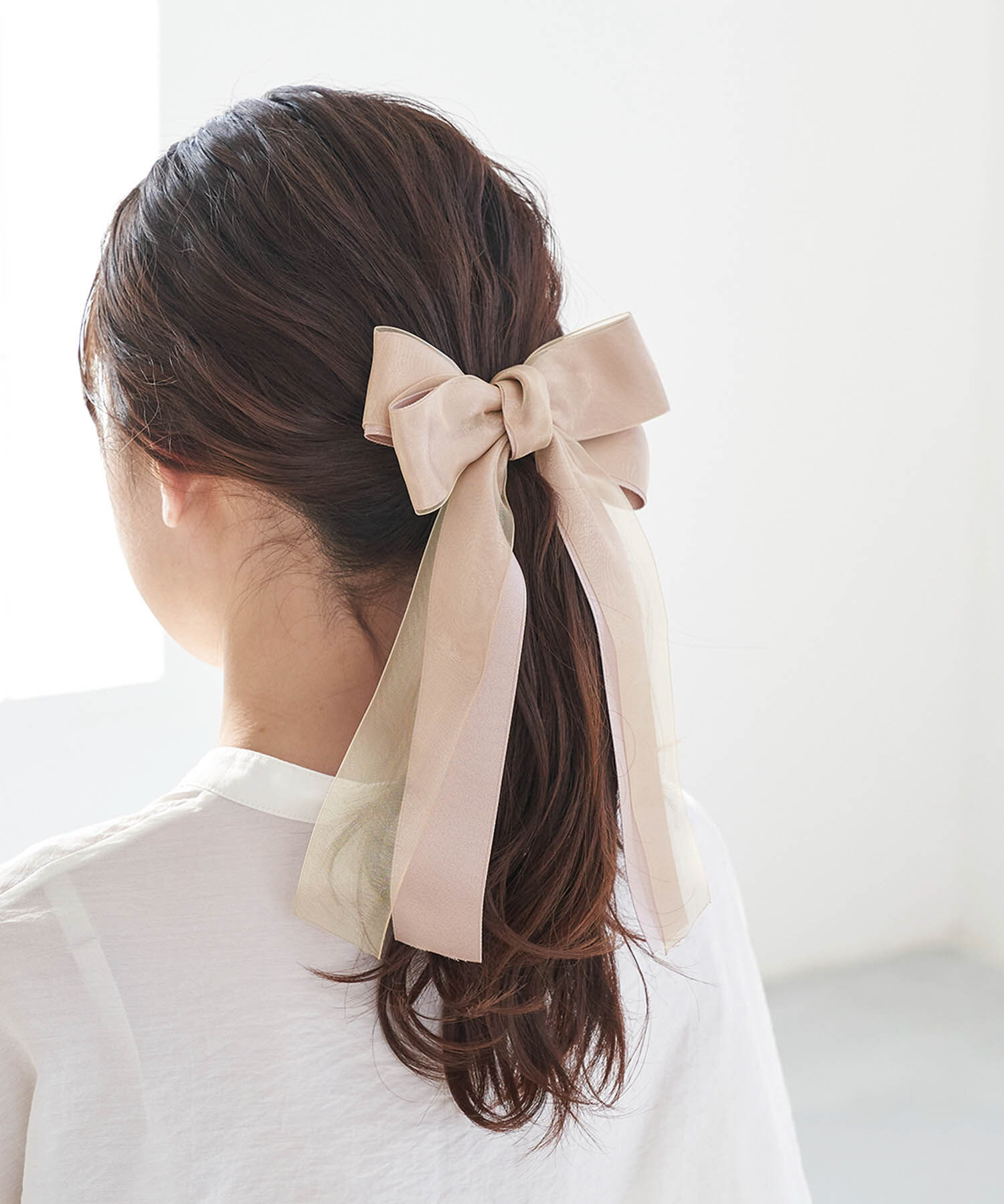 ROPE PICNIC PASSAGE「オーガンジーコンビビッグリボンヘアーカフスセット」|ヘアゴム・シュシュ|