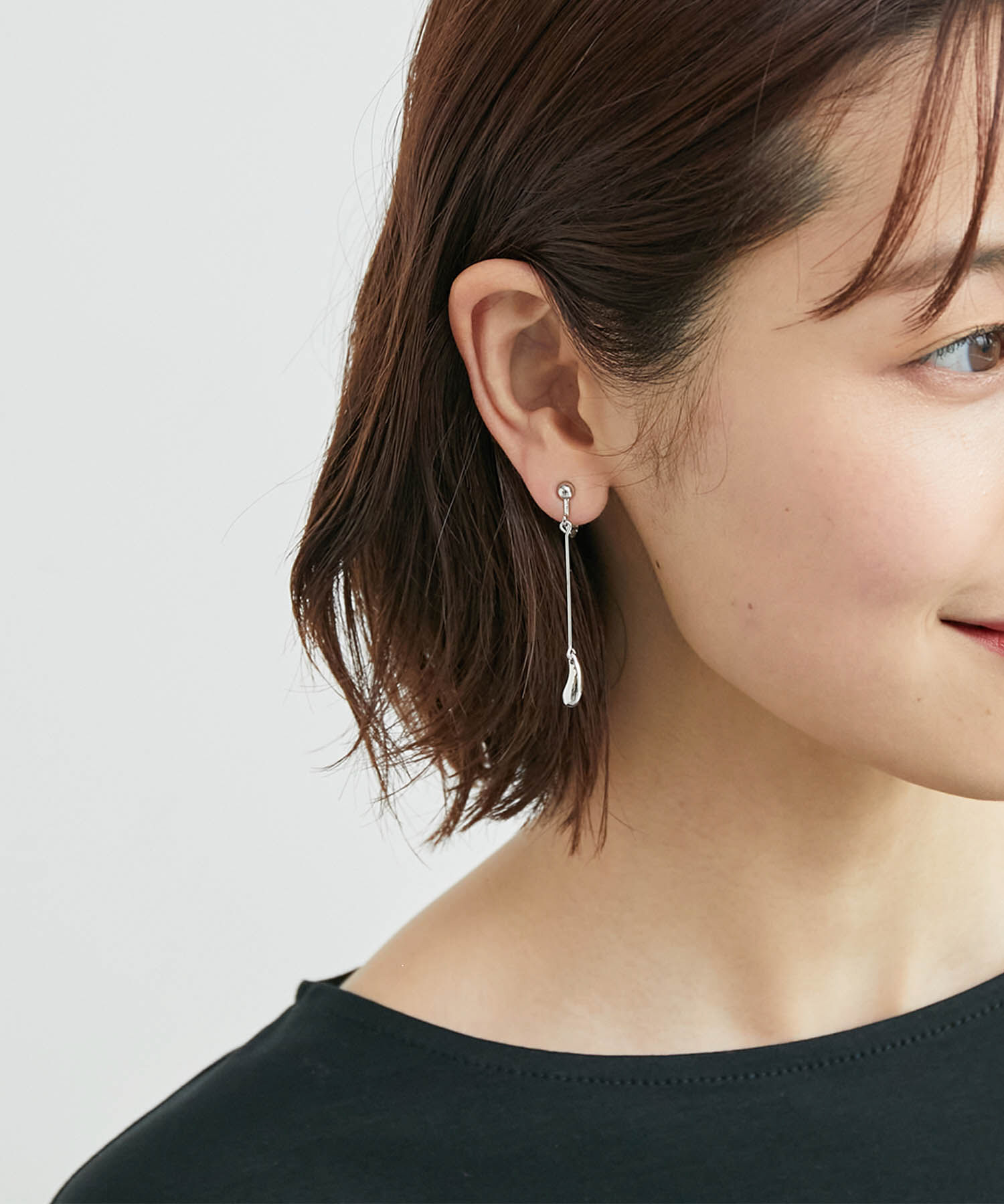 ROPE PICNIC PASSAGE「メタルドロップロングイヤリング」|イヤリング|