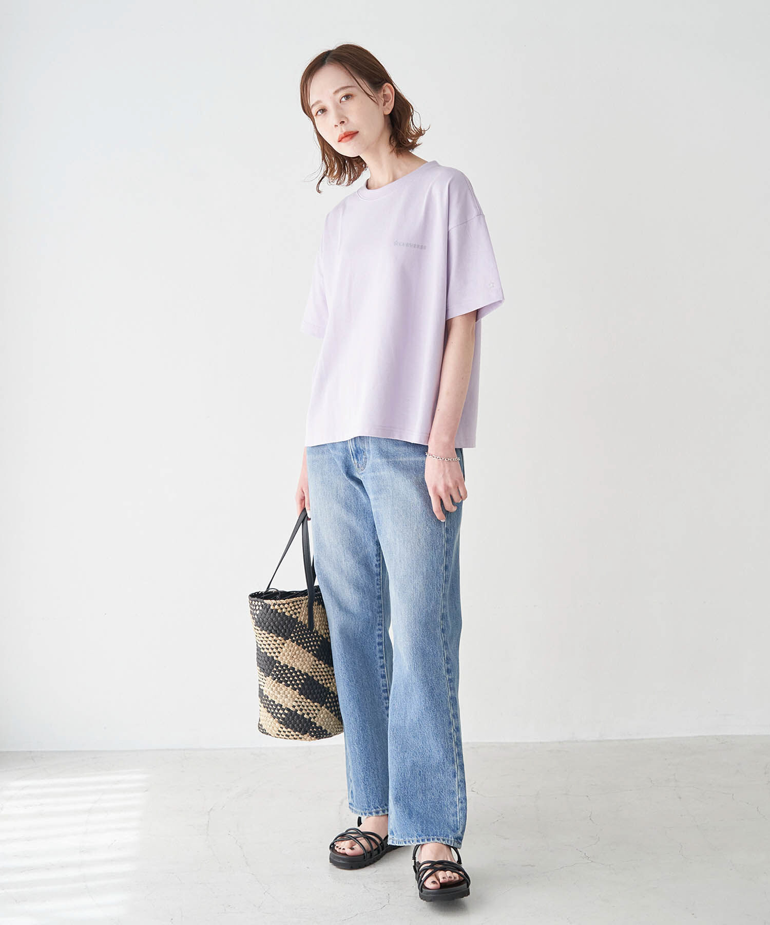 Rope&rsquo;Picnic「【COVERSE/コンバース】プレーティング天竺ロゴTシャツ」|Tシャツ・カットソー|