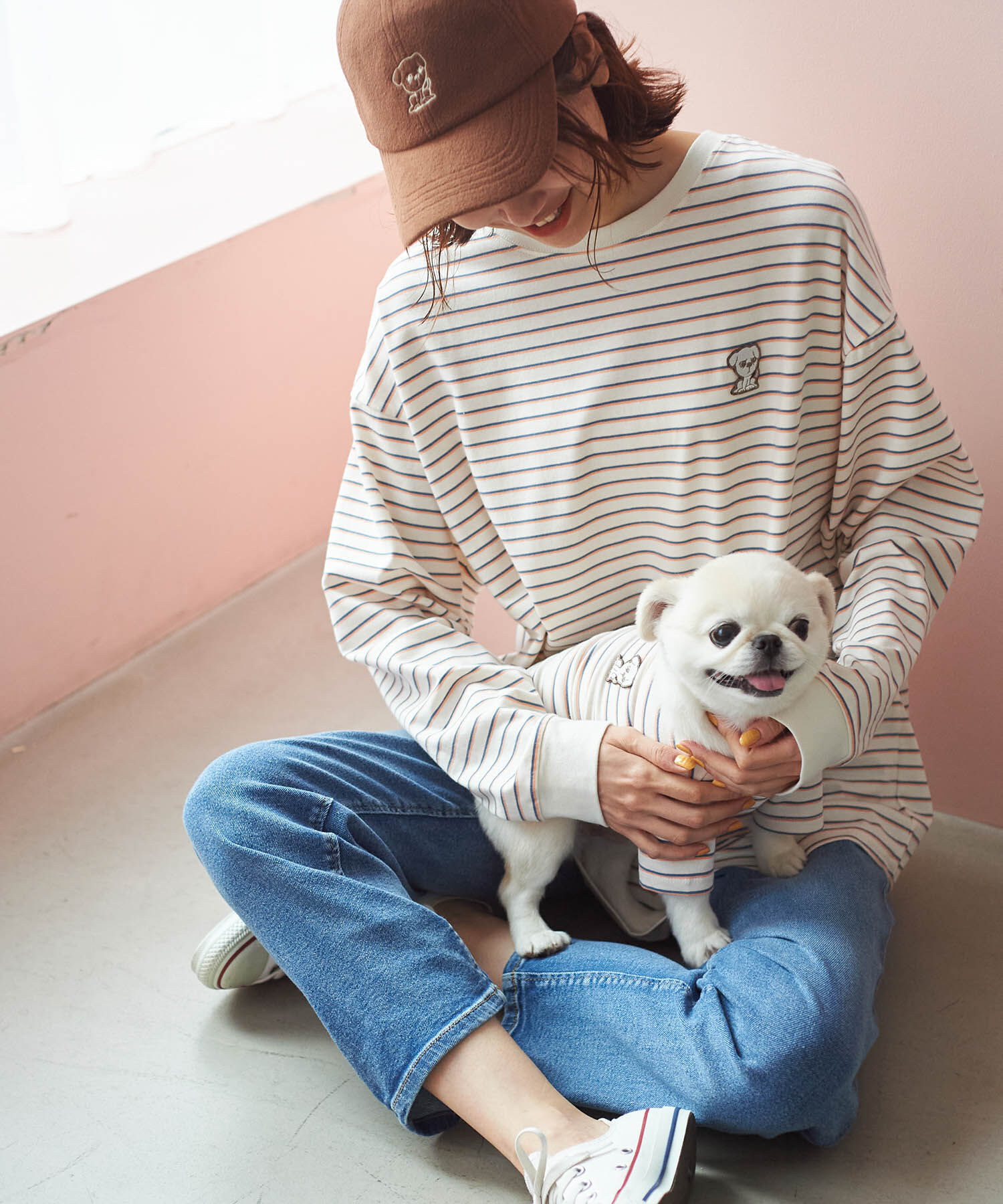 ROPE PICNIC PASSAGE「【一部店舗限定】おもちくん&times;ROPE' PICNIC/マルチボーダーカットソー」|その他|