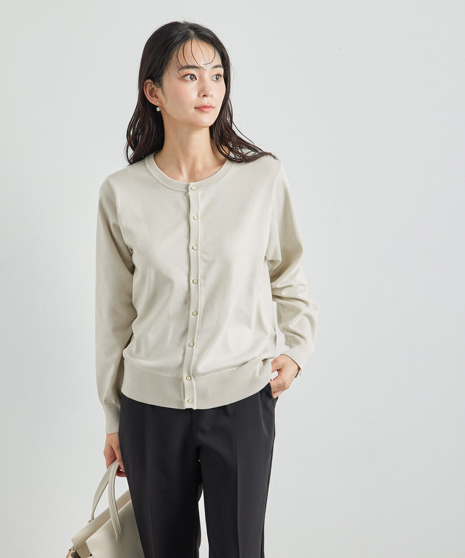 Rope&rsquo;Picnic「洗濯機OK/リンクコーデ/ベーシックカーディガン」|カーディガン|