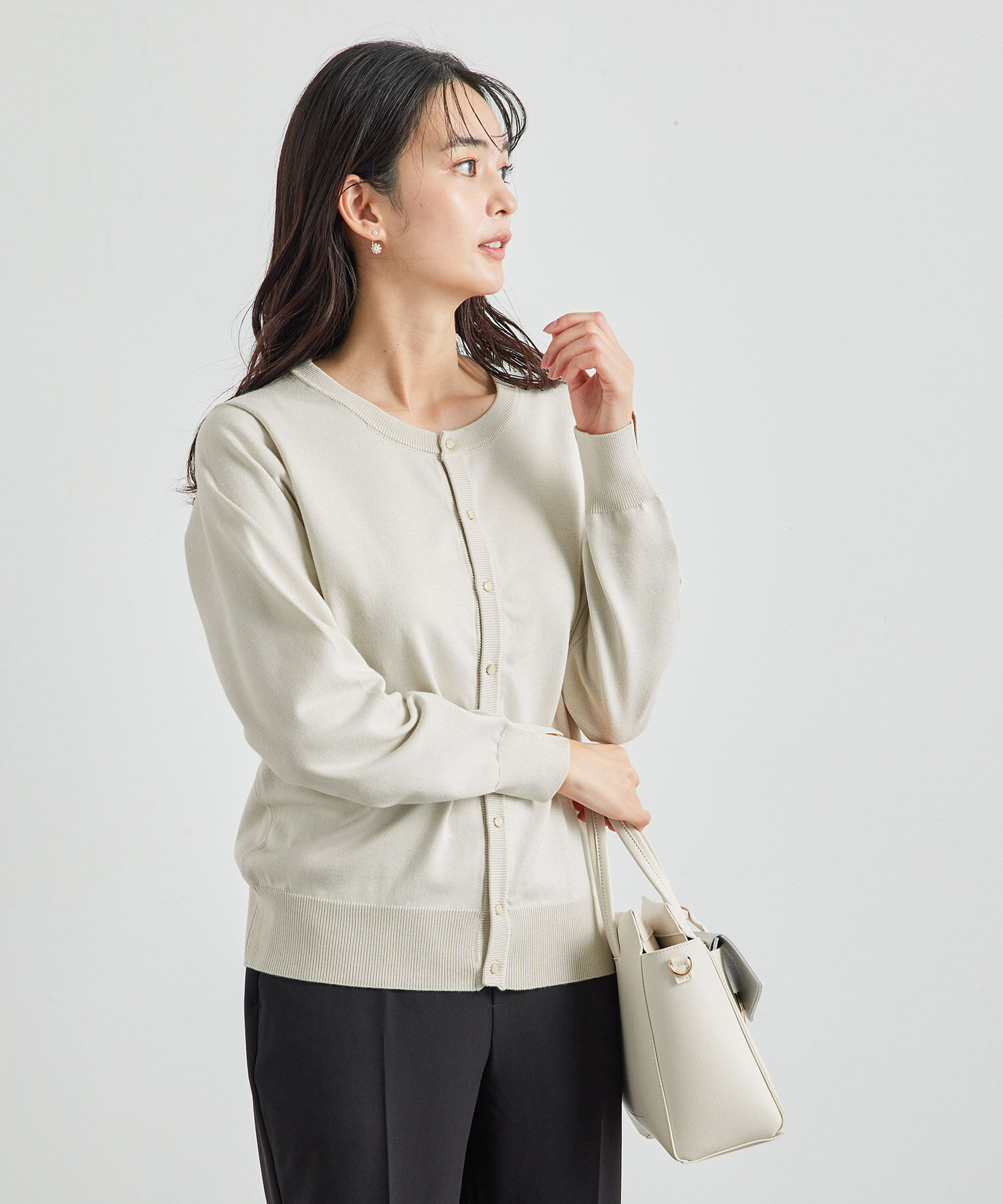 Rope&rsquo;Picnic「洗濯機OK/リンクコーデ/ベーシックカーディガン」|カーディガン|