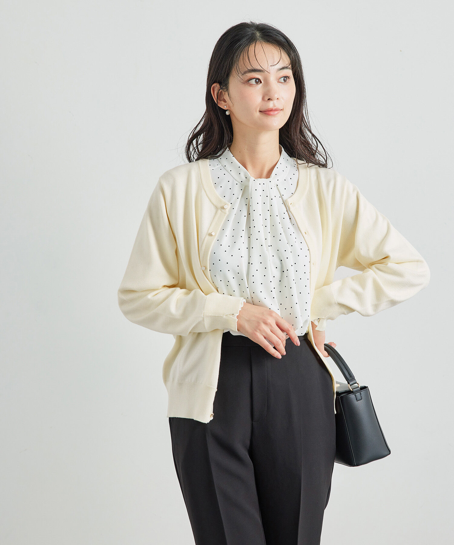 Rope&rsquo;Picnic「洗濯機OK/リンクコーデ/ベーシックカーディガン」|カーディガン|