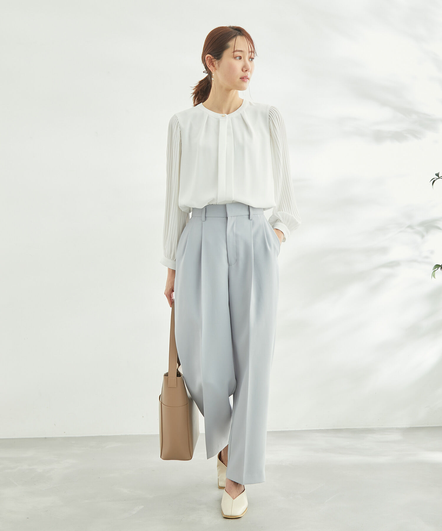 Rope&rsquo;Picnic「洗える/プリーツスリーブブラウス」|シャツ・ブラウス|