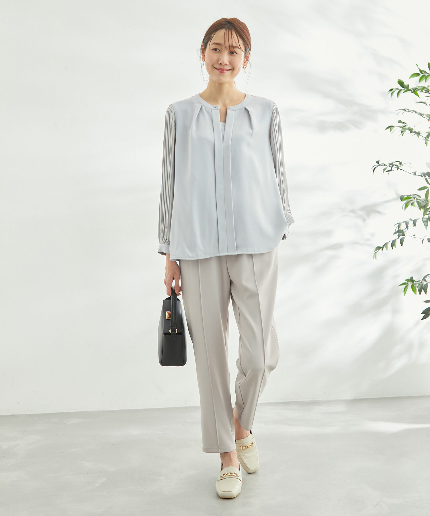 Rope&rsquo;Picnic「洗える/プリーツスリーブブラウス」|シャツ・ブラウス|