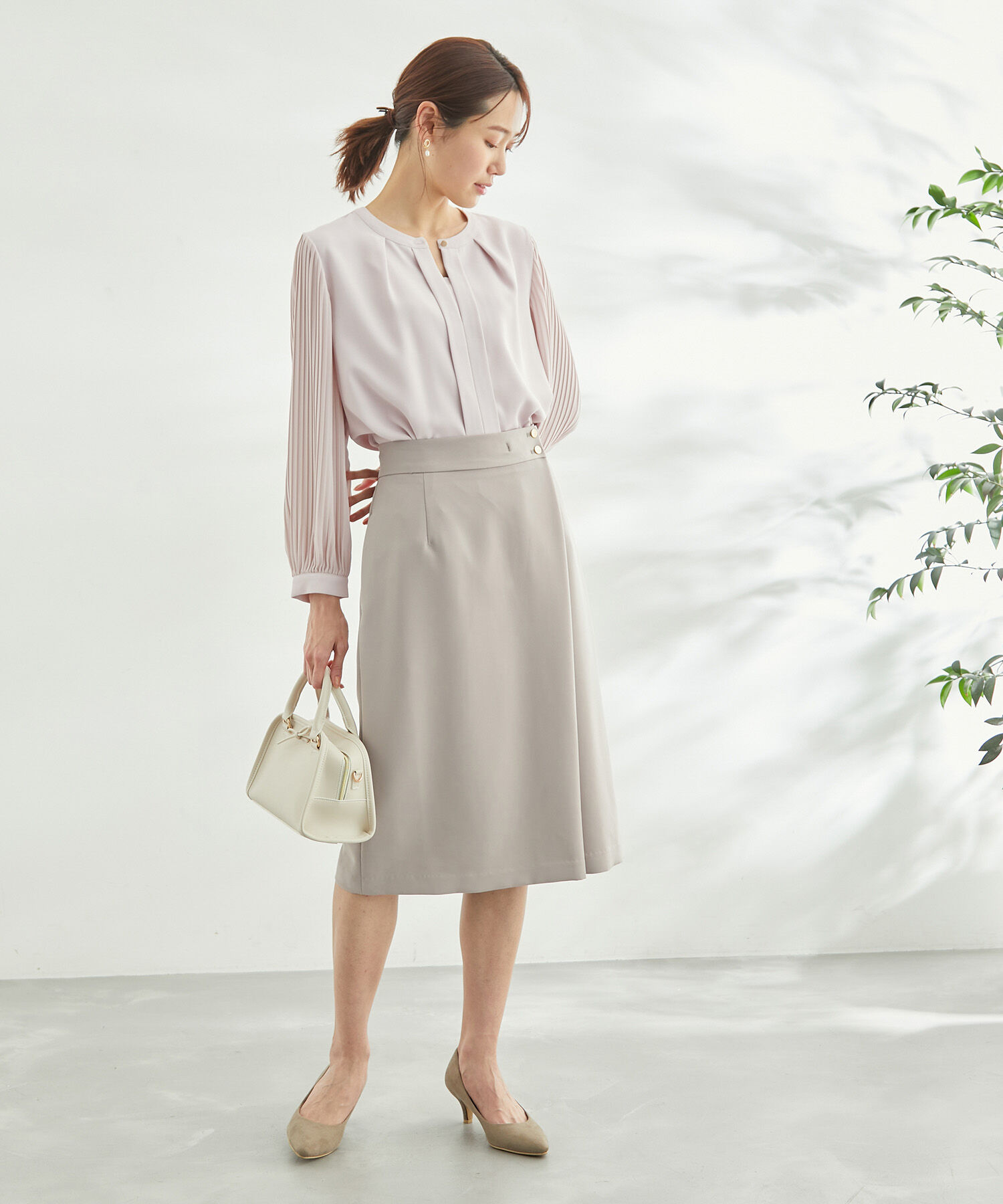 Rope&rsquo;Picnic「洗える/プリーツスリーブブラウス」|シャツ・ブラウス|