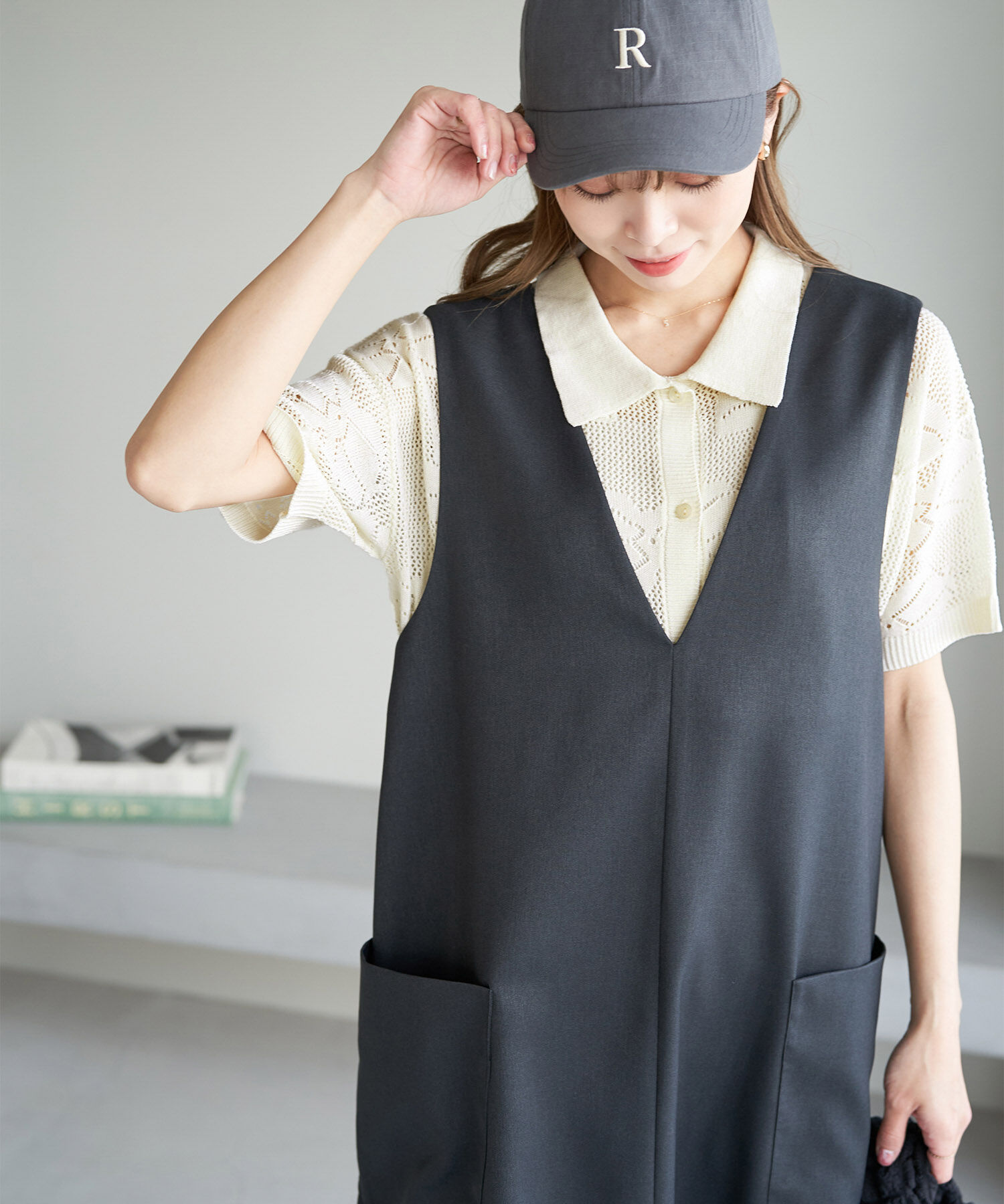 ROPE' PICNIC R「フラワーレースニットカーディガン」|カーディガン|