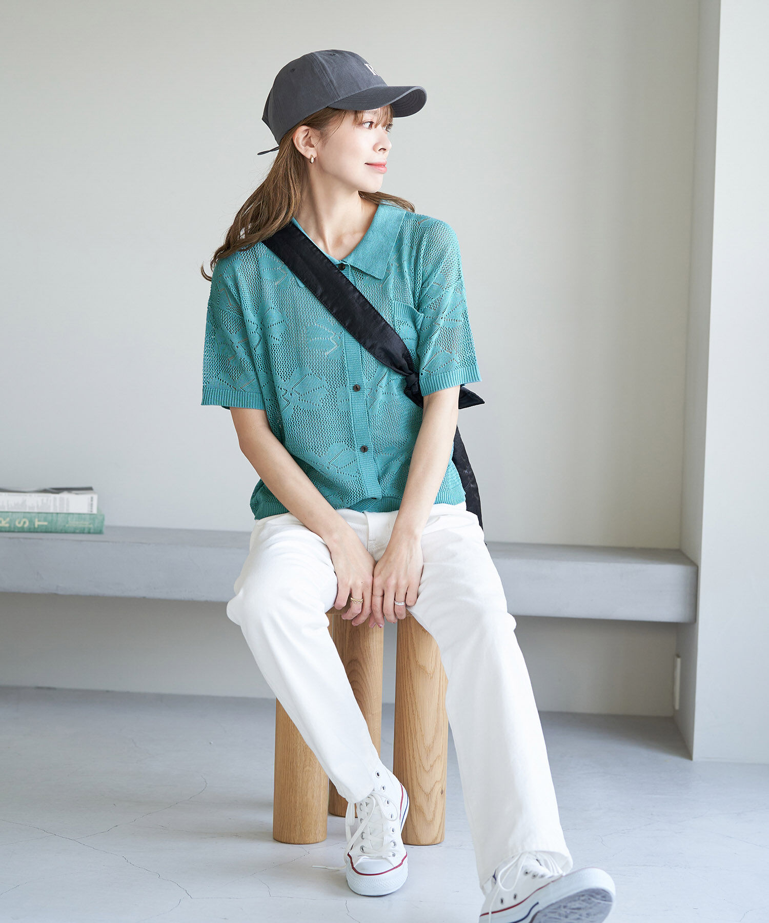 ROPE' PICNIC R「フラワーレースニットカーディガン」|カーディガン|