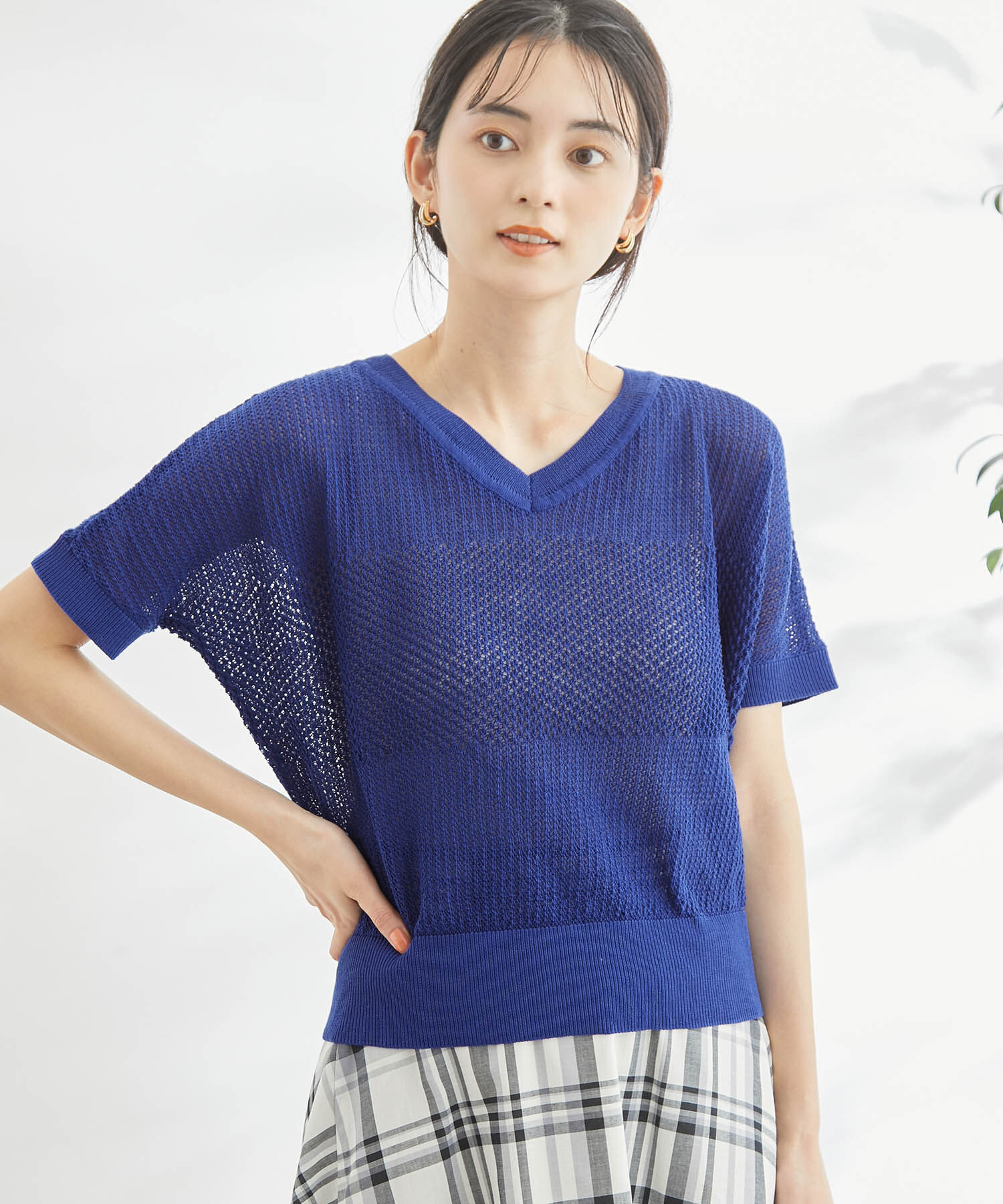 Rope&rsquo;Picnic「ERI SILK 透かしドルマンニットプルオーバー」|ニット・セーター|