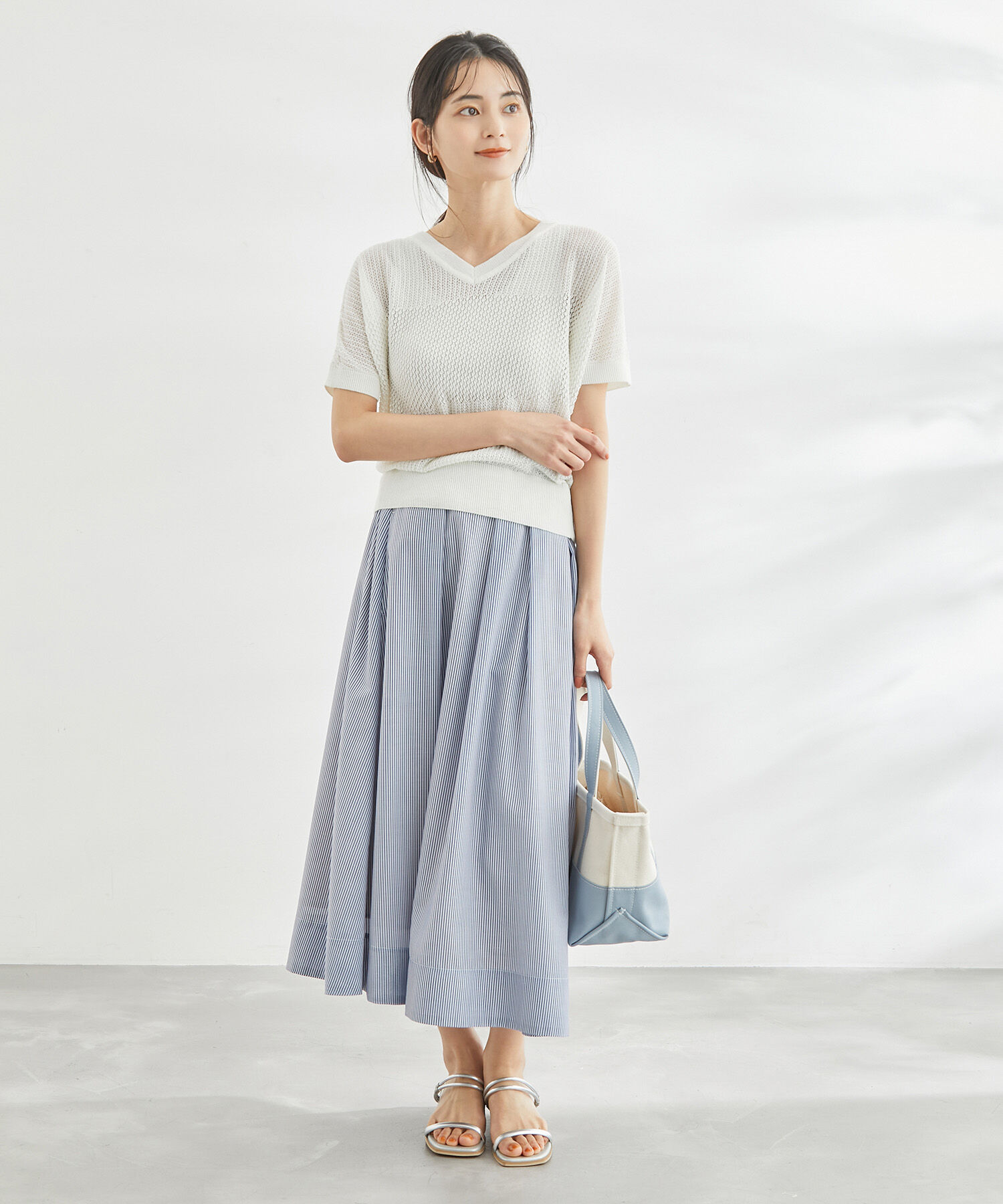 Rope&rsquo;Picnic「ERI SILK 透かしドルマンニットプルオーバー」|ニット・セーター|