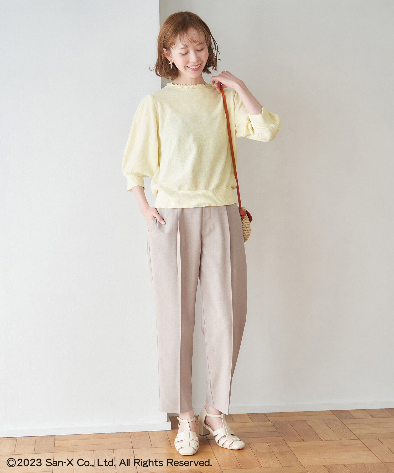 Rope&rsquo;Picnic「【Rilakkuma(リラックマ) 】meets ROPE' PICNIC/フリルニットプルオーバー」|ニット・セーター|