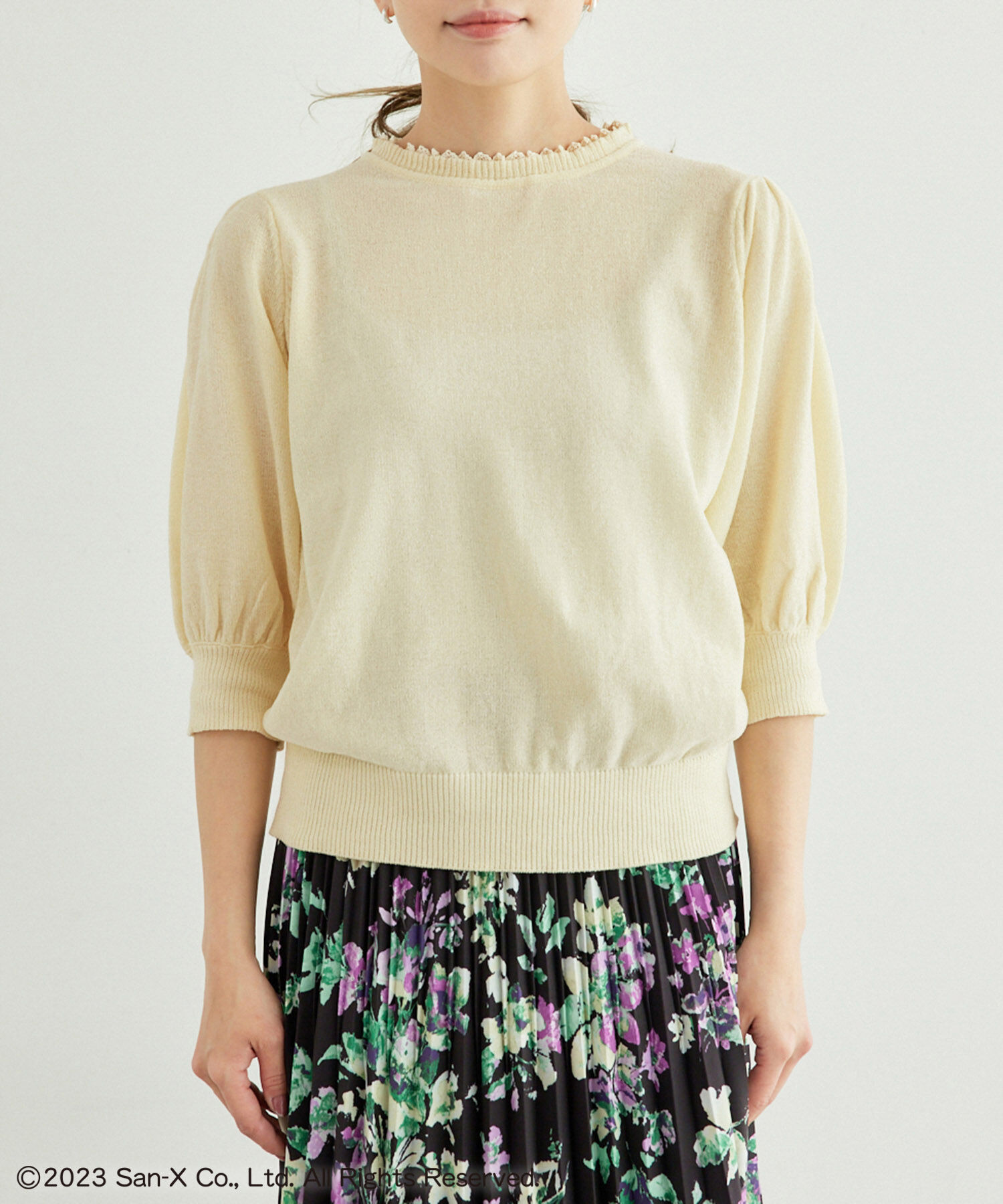 Rope&rsquo;Picnic「【Rilakkuma(リラックマ) 】meets ROPE' PICNIC/フリルニットプルオーバー」|ニット・セーター|