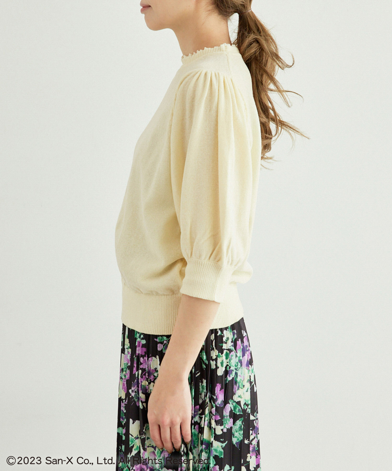 Rope&rsquo;Picnic「【Rilakkuma(リラックマ) 】meets ROPE' PICNIC/フリルニットプルオーバー」|ニット・セーター|