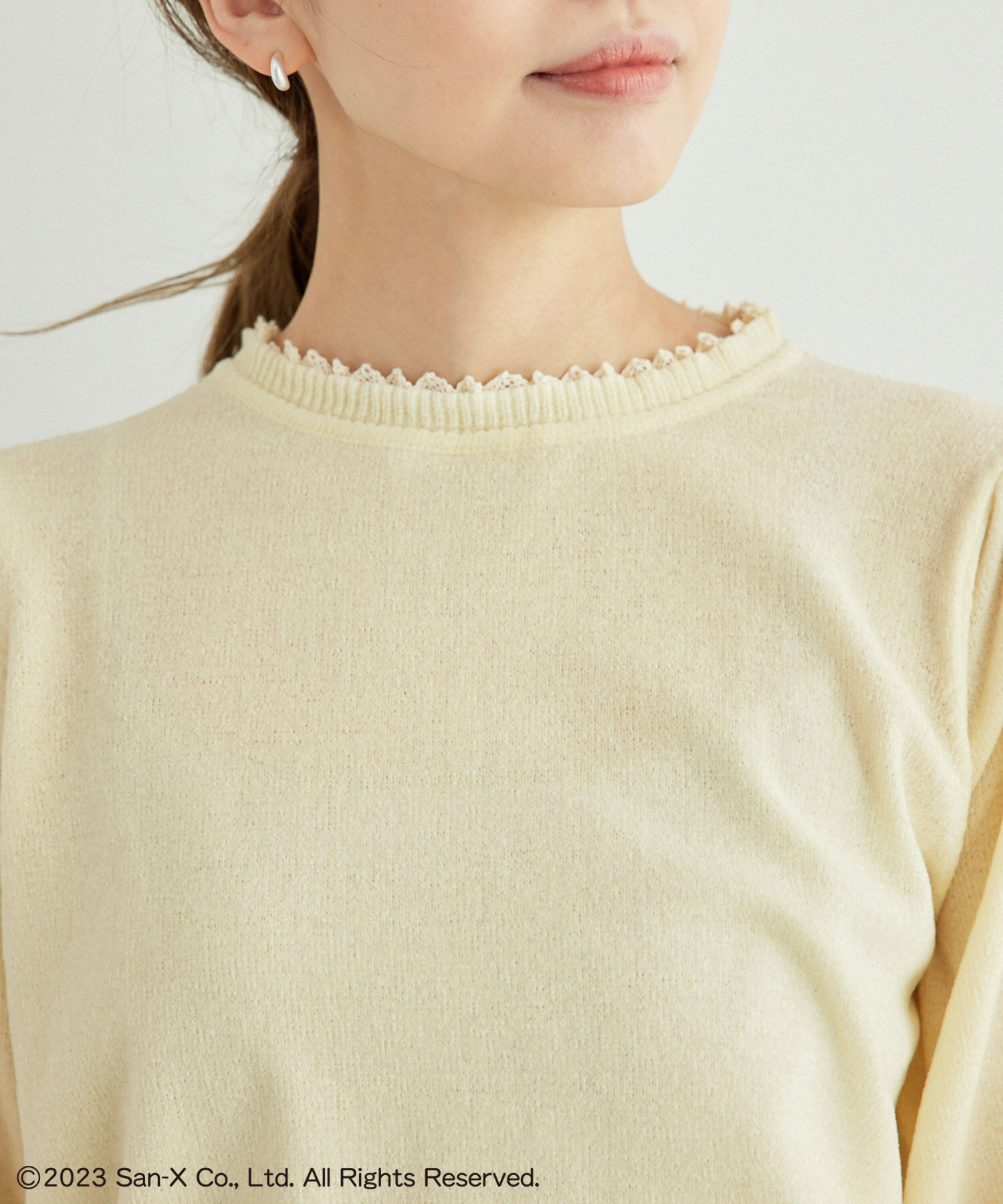 Rope&rsquo;Picnic「【Rilakkuma(リラックマ) 】meets ROPE' PICNIC/フリルニットプルオーバー」|ニット・セーター|