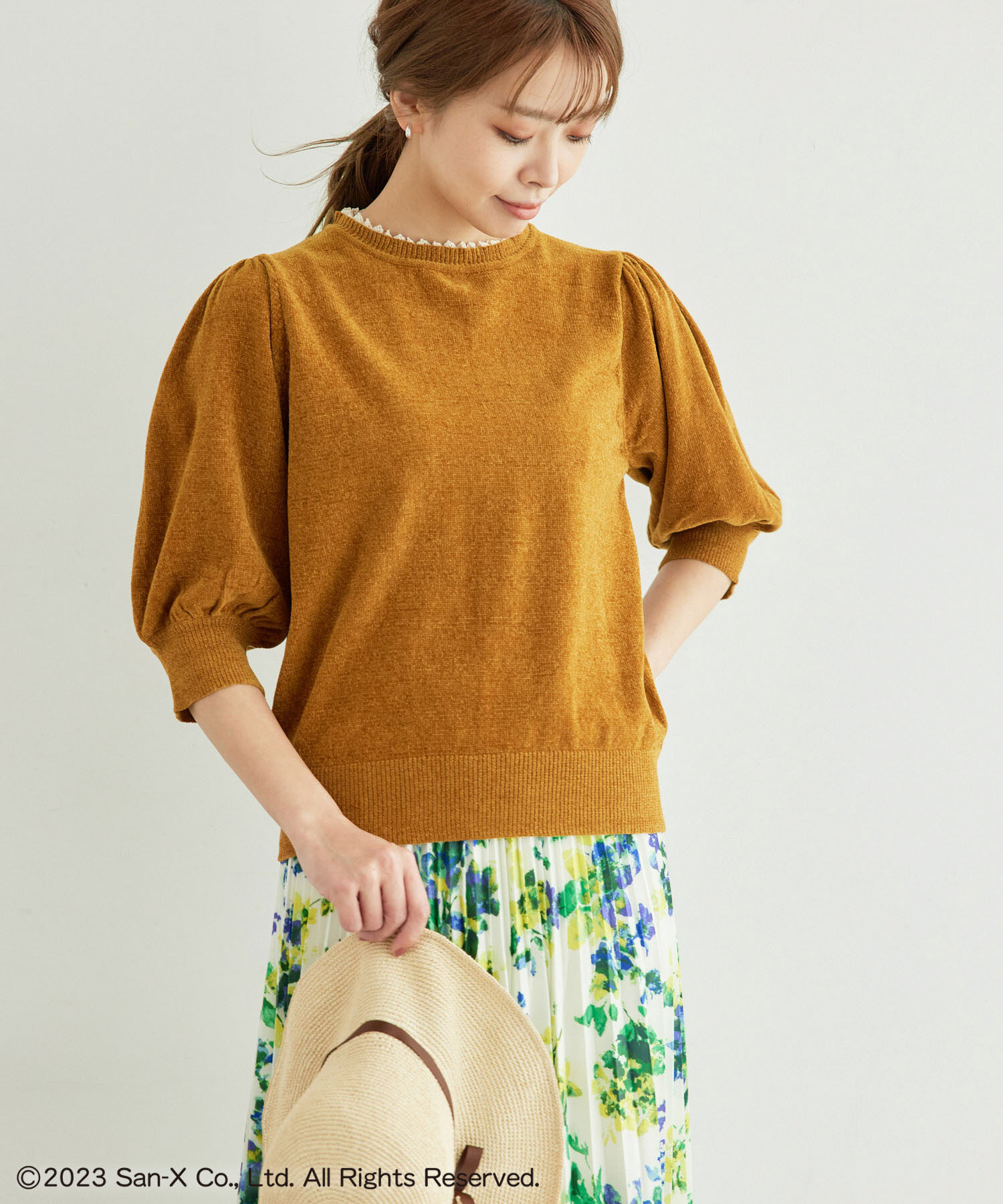 Rope&rsquo;Picnic「【Rilakkuma(リラックマ) 】meets ROPE' PICNIC/フリルニットプルオーバー」|ニット・セーター|