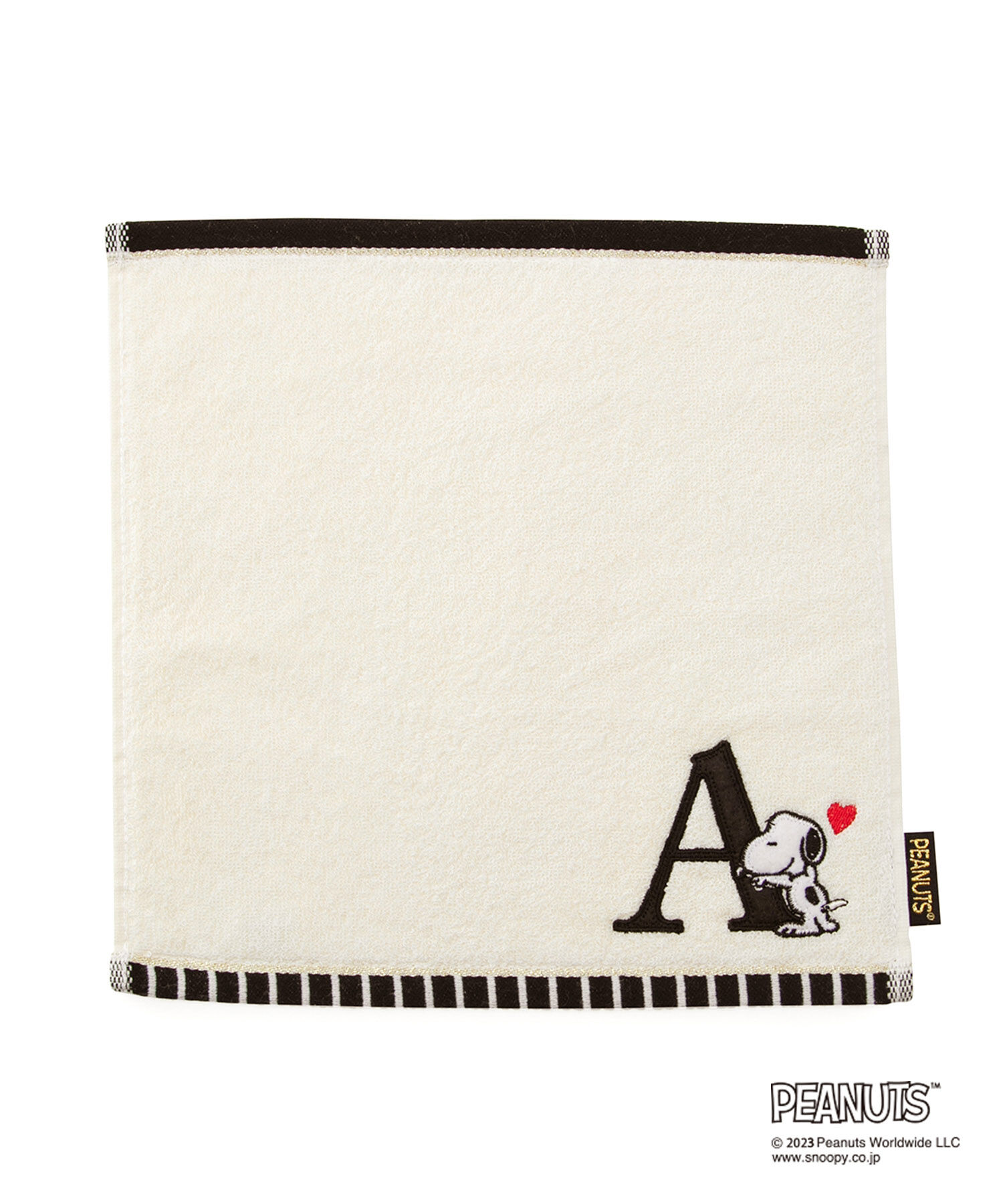 ROPE PICNIC PASSAGE「【PEANUTS】スヌーピーイニシャルミニタオル」|ハンカチ|ホワイト(10)