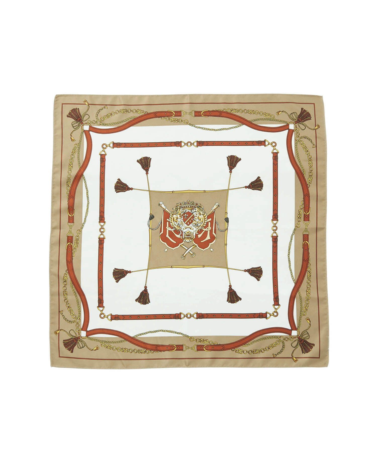 ROPE PICNIC PASSAGE「リング付きビンテージライクプリントスカーフ」|バンダナ・スカーフ|