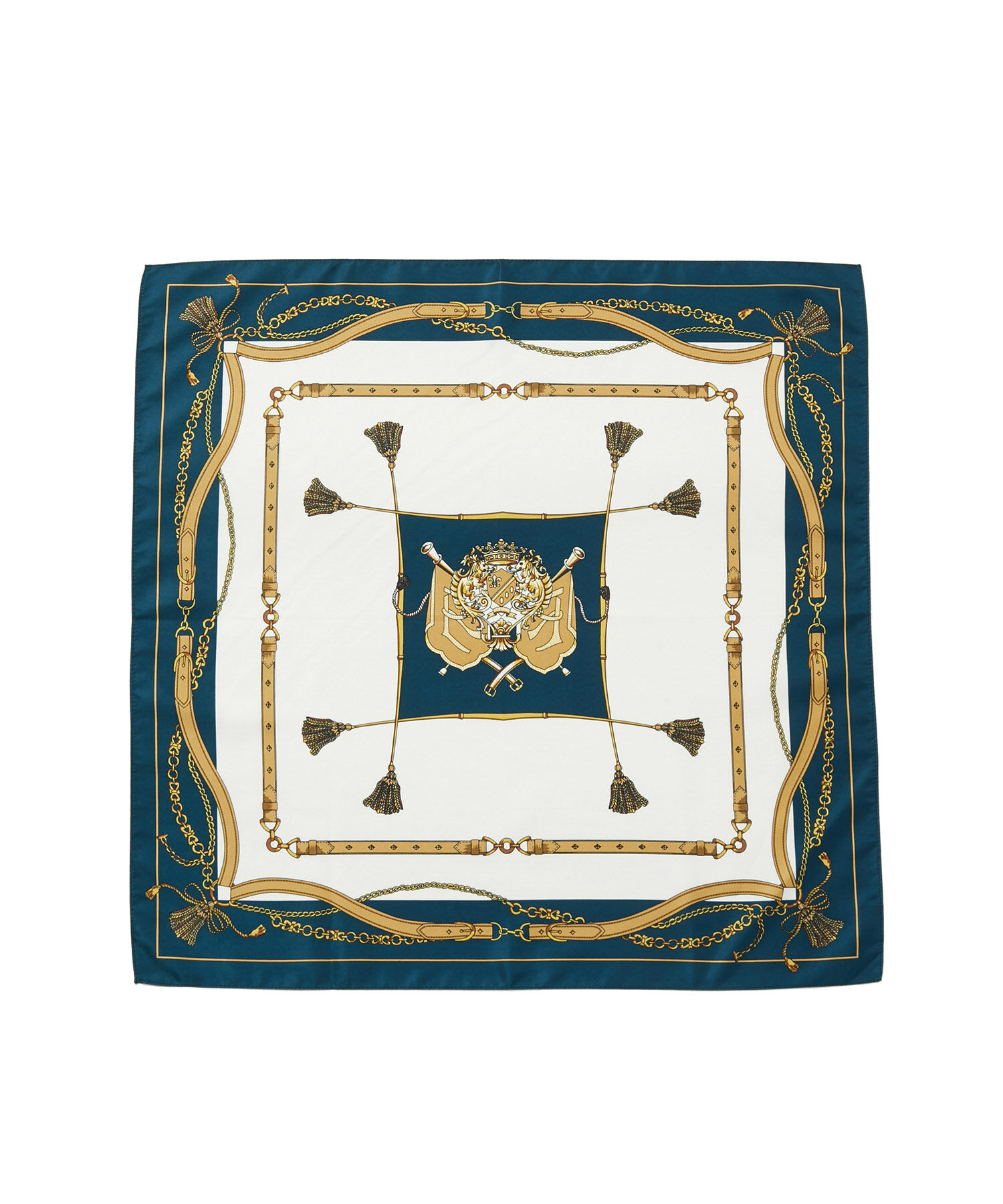 ROPE PICNIC PASSAGE「リング付きビンテージライクプリントスカーフ」|バンダナ・スカーフ|