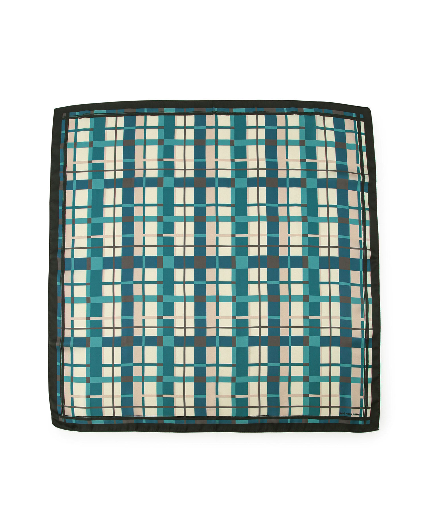ROPE PICNIC PASSAGE「リング付きリサイクルポリエステルチェック柄スカーフ」|バンダナ・スカーフ|