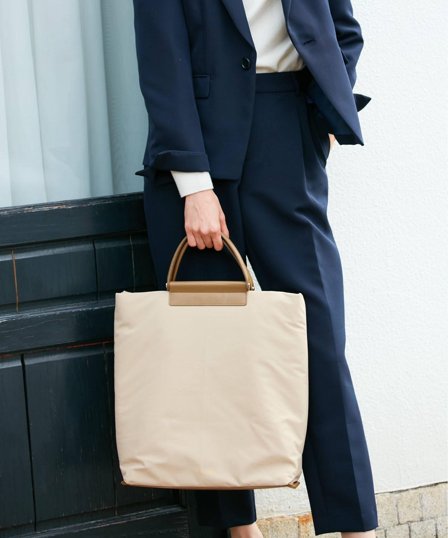 ROPE PICNIC PASSAGE「バーハンドルシームレスボンディングトート＆ショルダーバッグ/A4対応・撥水加工」|ショルダー・メッセンジャー|ベージュ(27)