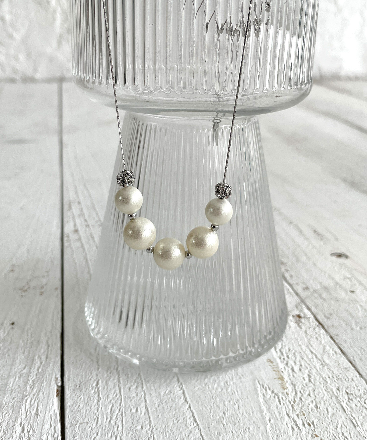 ROPE PICNIC PASSAGE「ロンデル&times;パールネックレス」|ネックレス|シルバー(93)