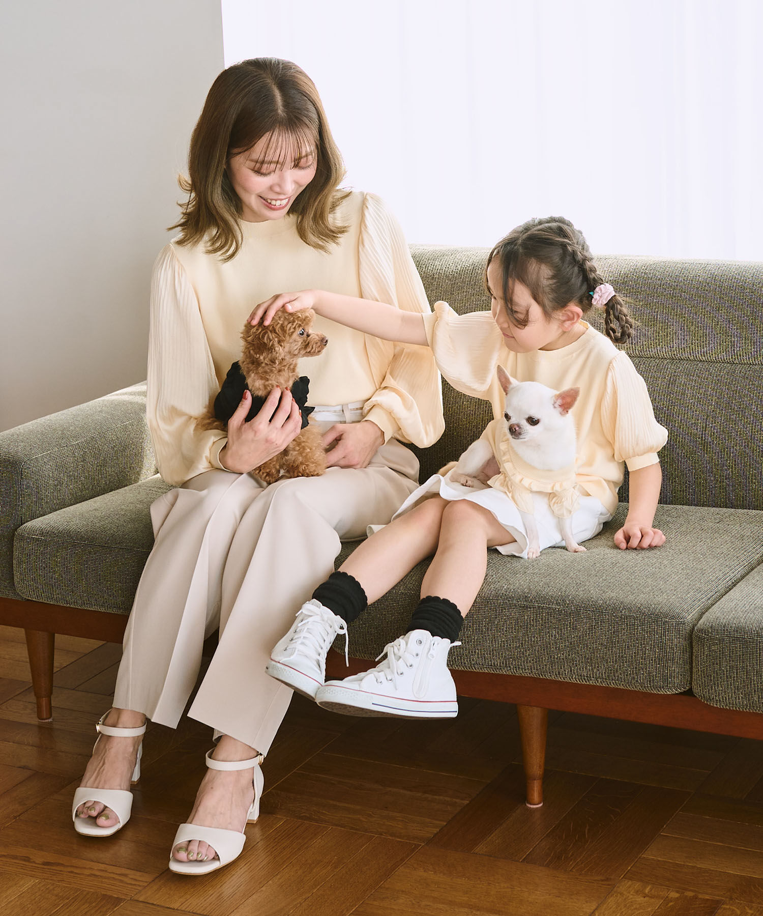 ROPE PICNIC PASSAGE「【DOG】袖プリ－ツニットプルオーバー/リンクコーデ」|その他|