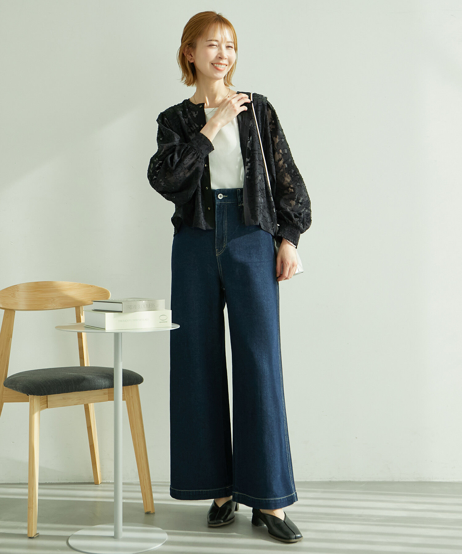 Rope&rsquo;Picnic「カットジャガード華やぎカーディガン」|カーディガン|