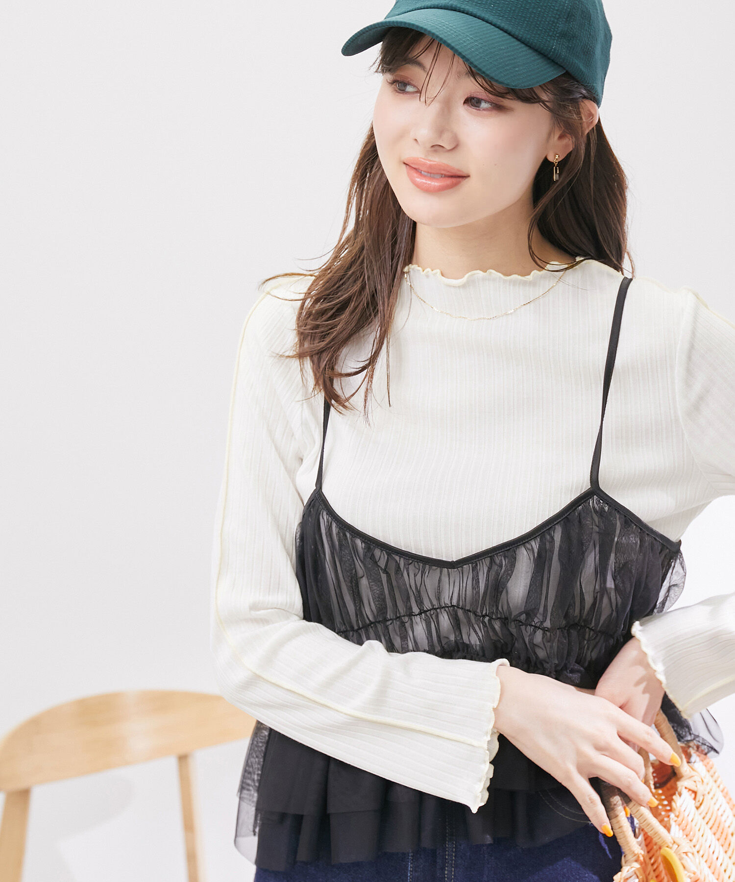 Rope&rsquo;Picnic「2WAY/リブメロウトップス」|Tシャツ・カットソー|オフホワイト(15)