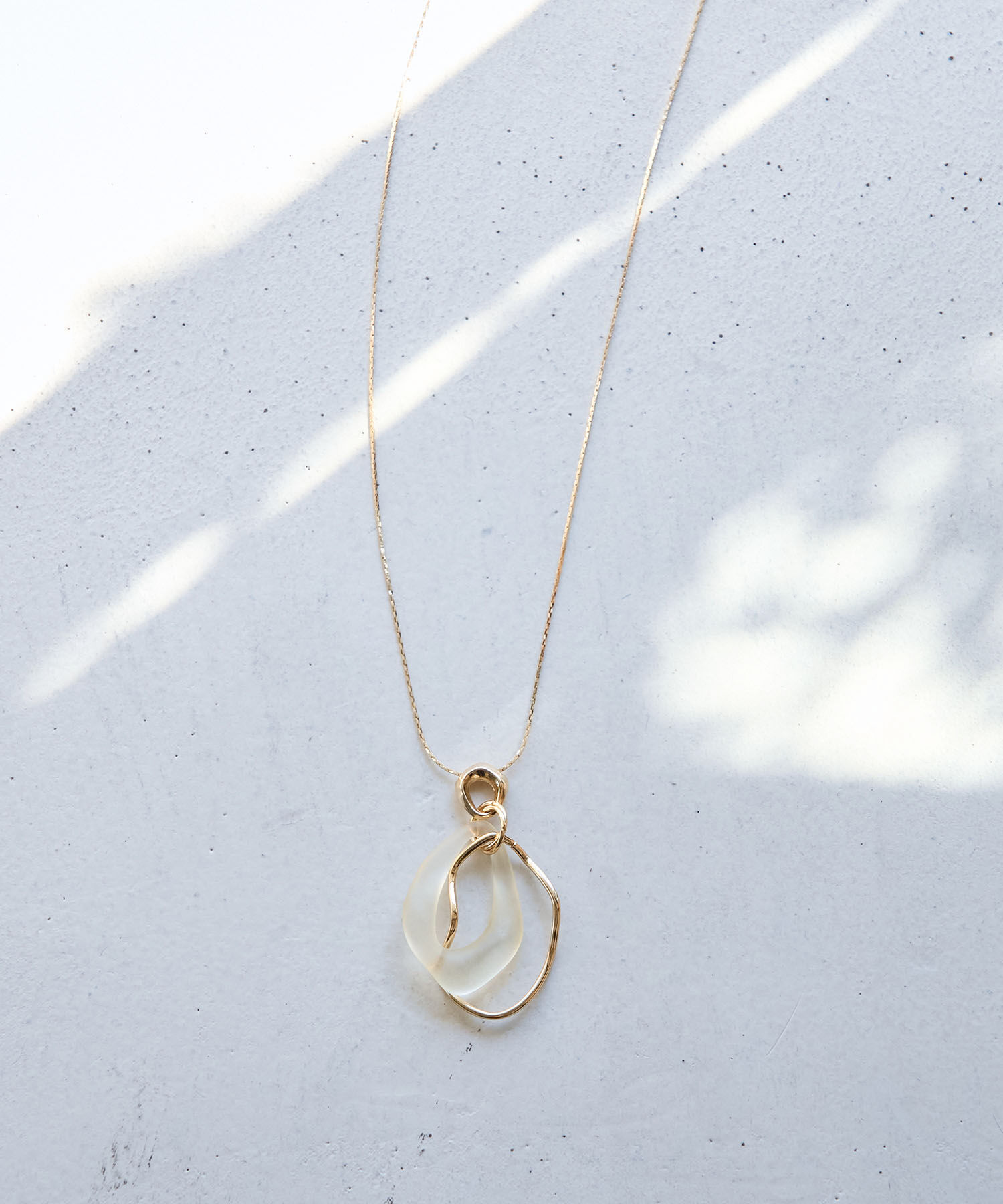 ROPE PICNIC PASSAGE「マットクリアパーツトップネックレス」|ネックレス|オフホワイト(15)