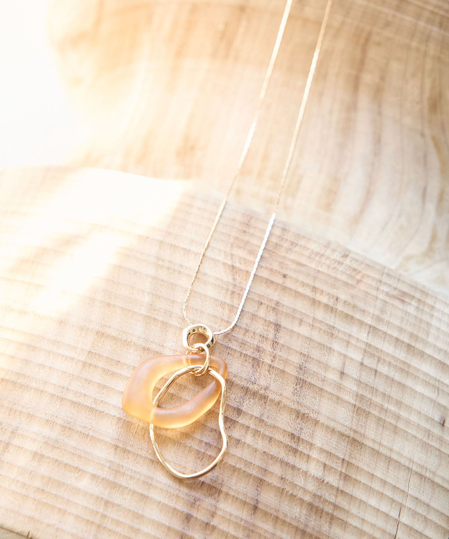 ROPE PICNIC PASSAGE「マットクリアパーツトップネックレス」|ネックレス|ブラウン(22)