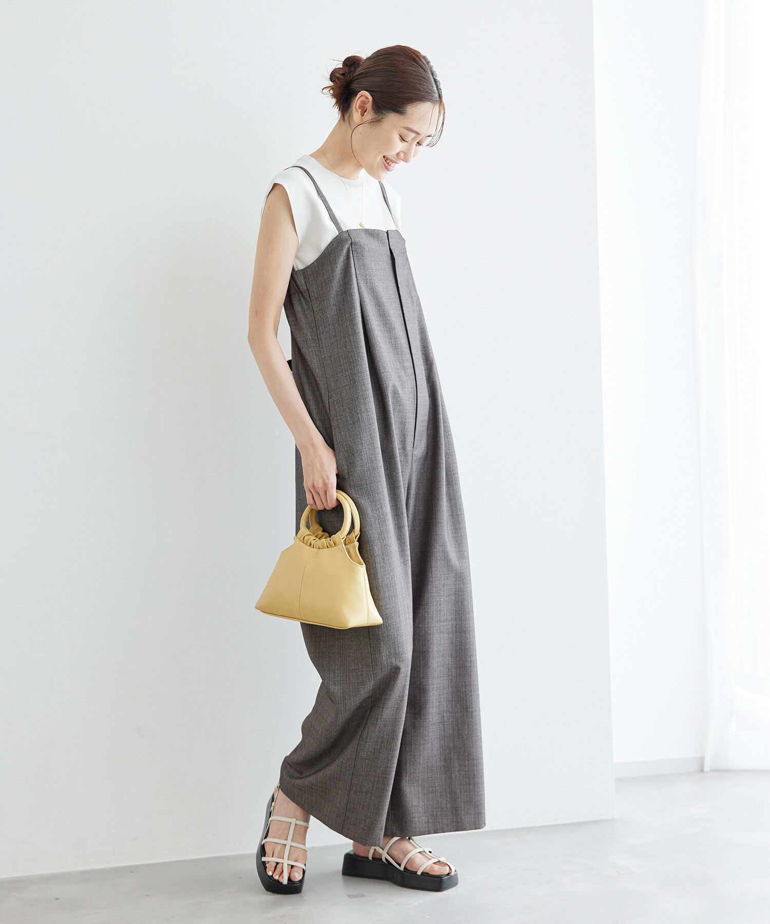 Rope&rsquo;Picnic「シャークスキンベアパンツ/セットアップ対応」|オールインワン|