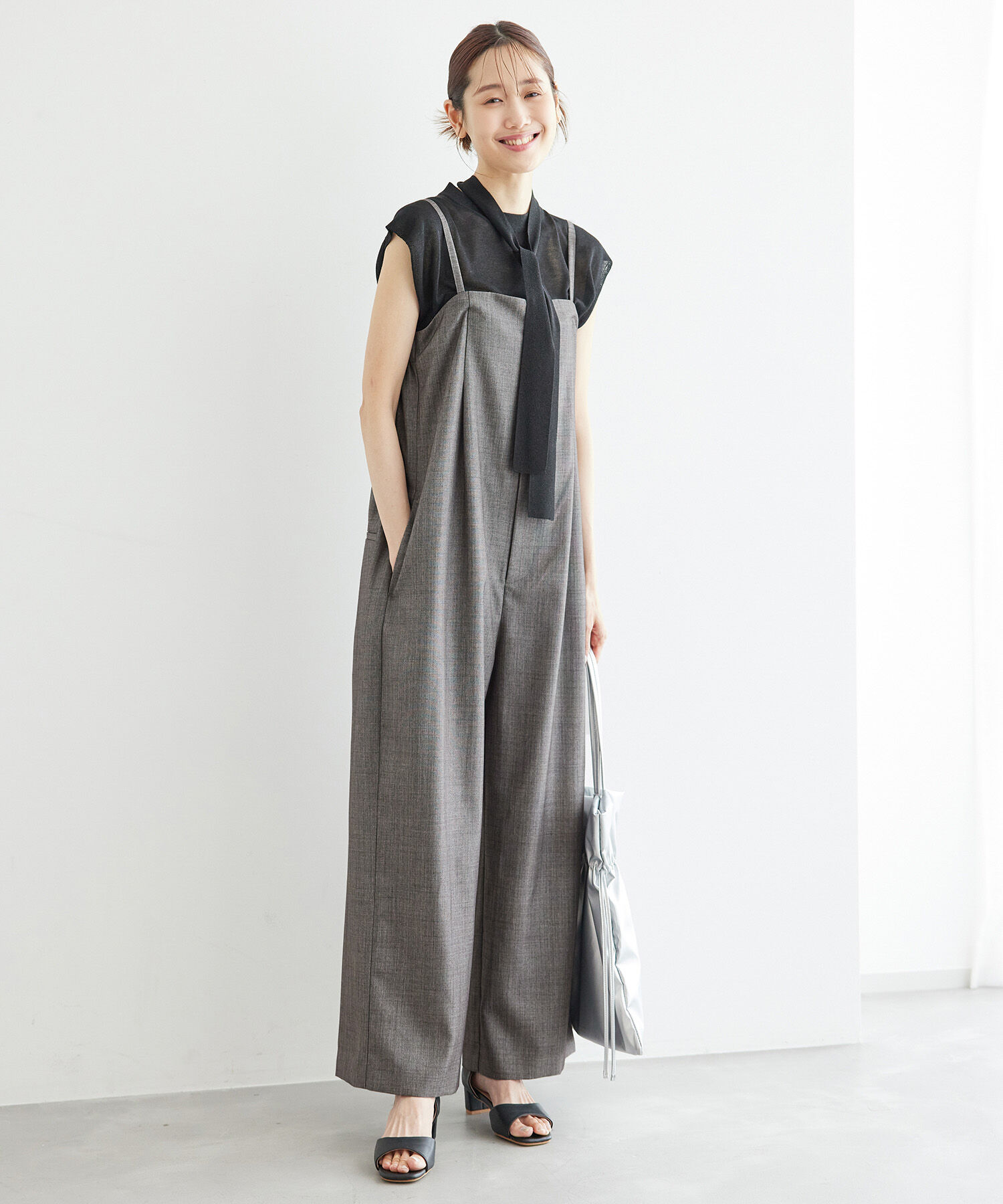 Rope&rsquo;Picnic「シャークスキンベアパンツ/セットアップ対応」|オールインワン|