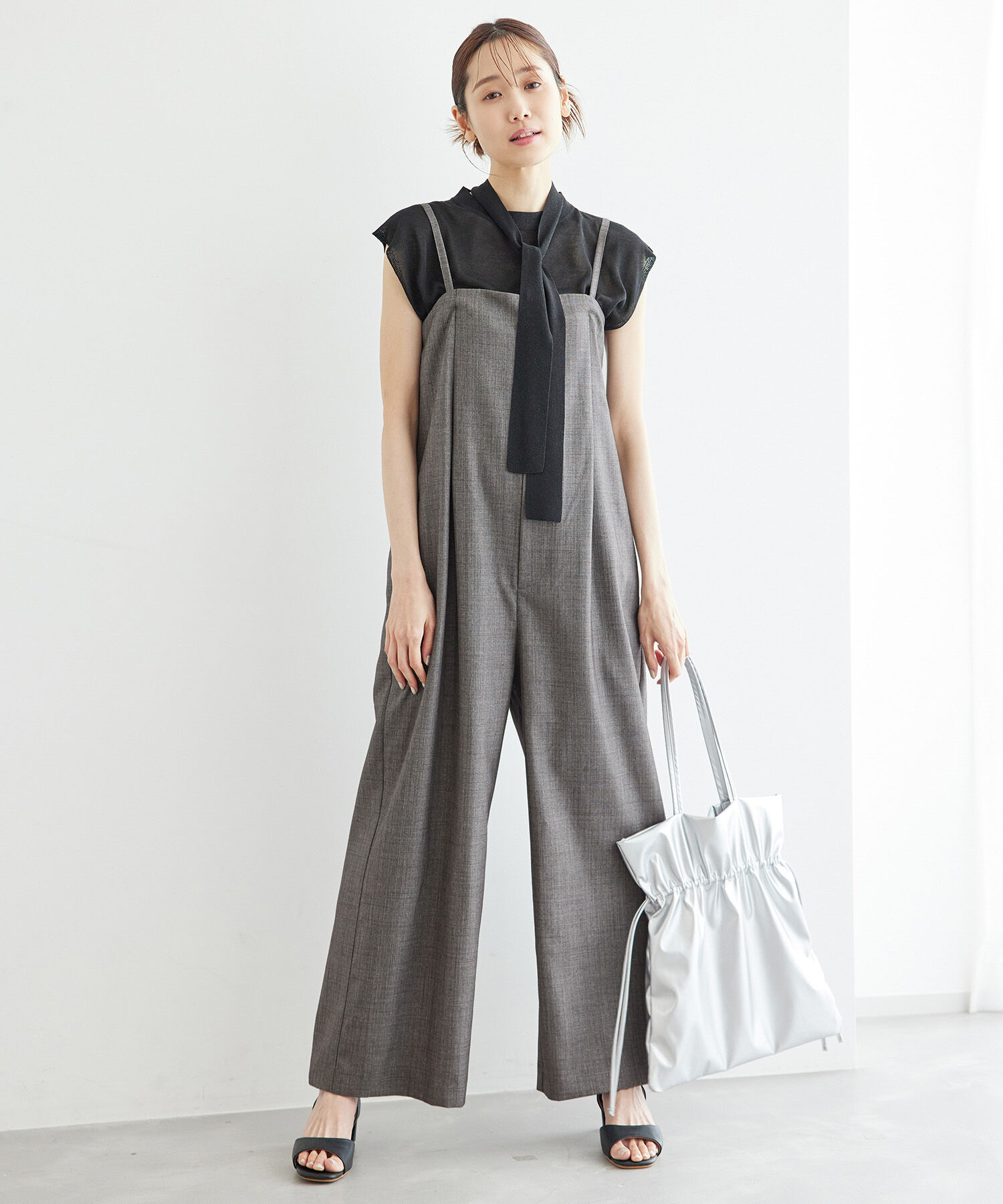 Rope&rsquo;Picnic「シャークスキンベアパンツ/セットアップ対応」|オールインワン|