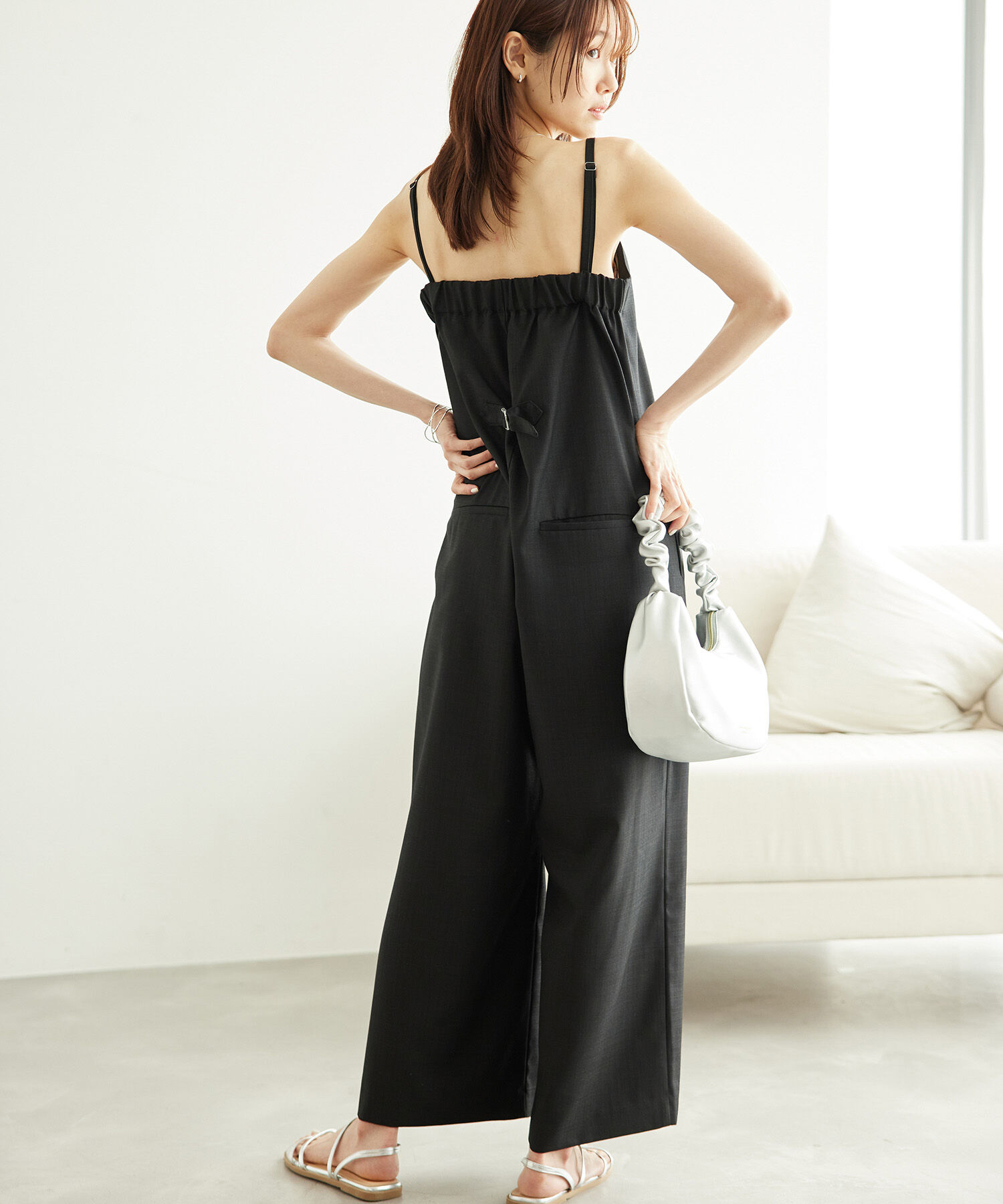 Rope&rsquo;Picnic「シャークスキンベアパンツ/セットアップ対応」|オールインワン|