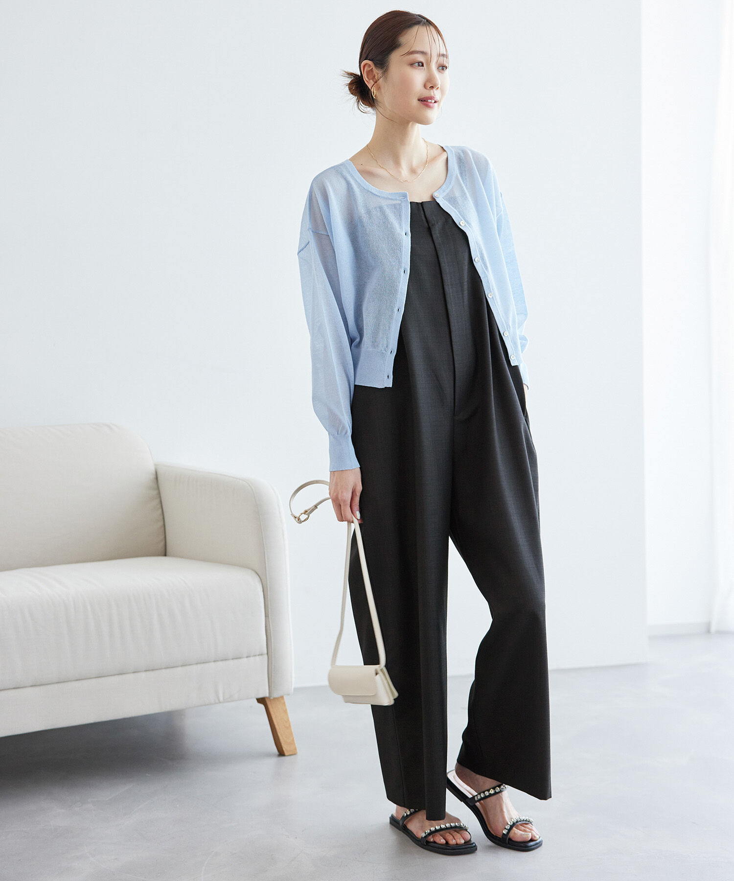 Rope&rsquo;Picnic「シャークスキンベアパンツ/セットアップ対応」|オールインワン|