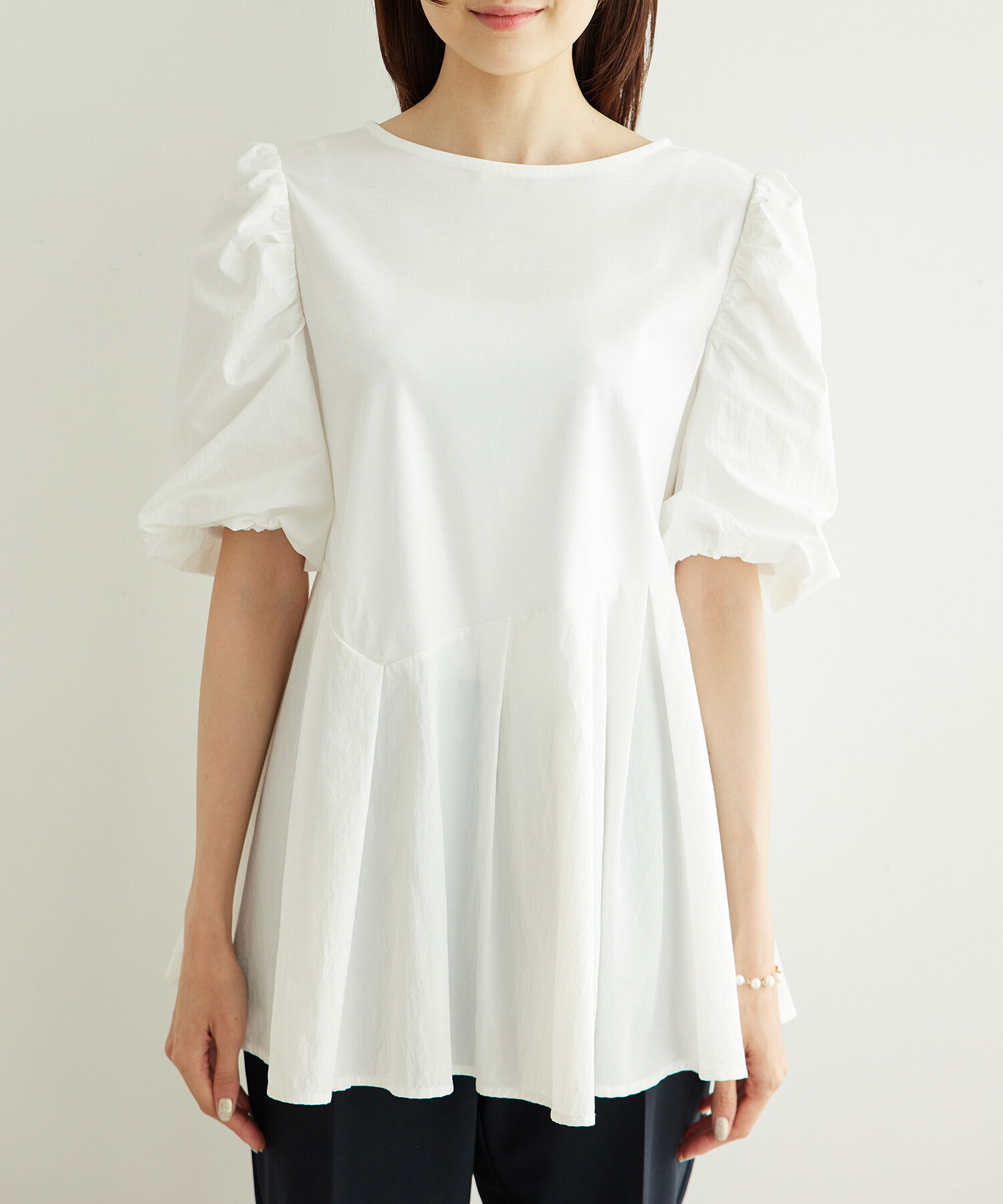 Rope&rsquo;Picnic「70シルケットペプラムトップス」|Tシャツ・カットソー|