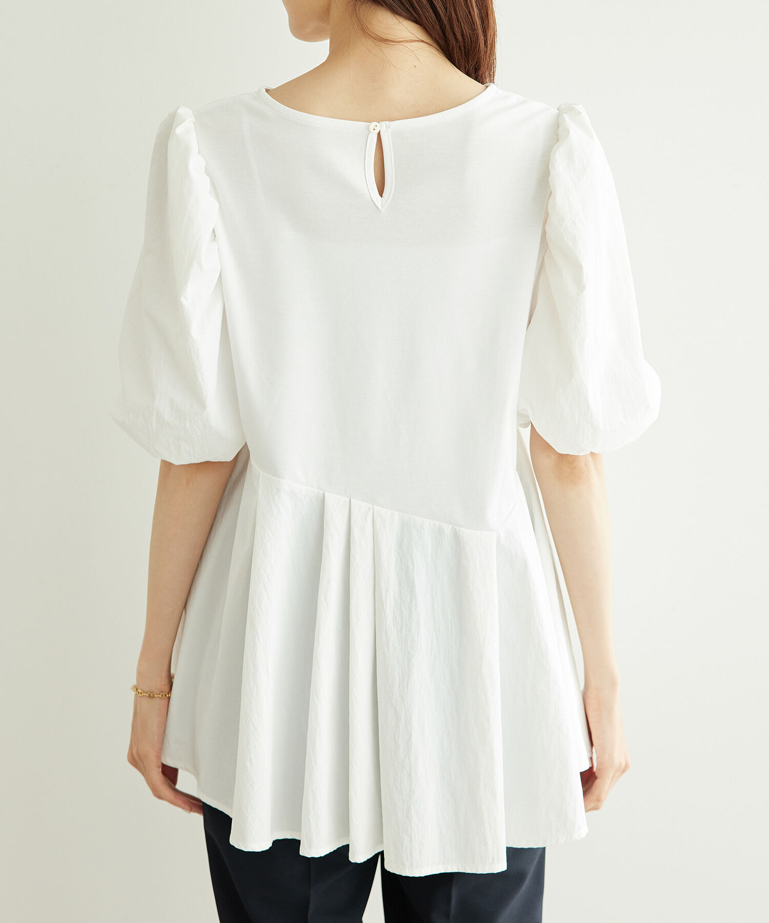 Rope&rsquo;Picnic「70シルケットペプラムトップス」|Tシャツ・カットソー|