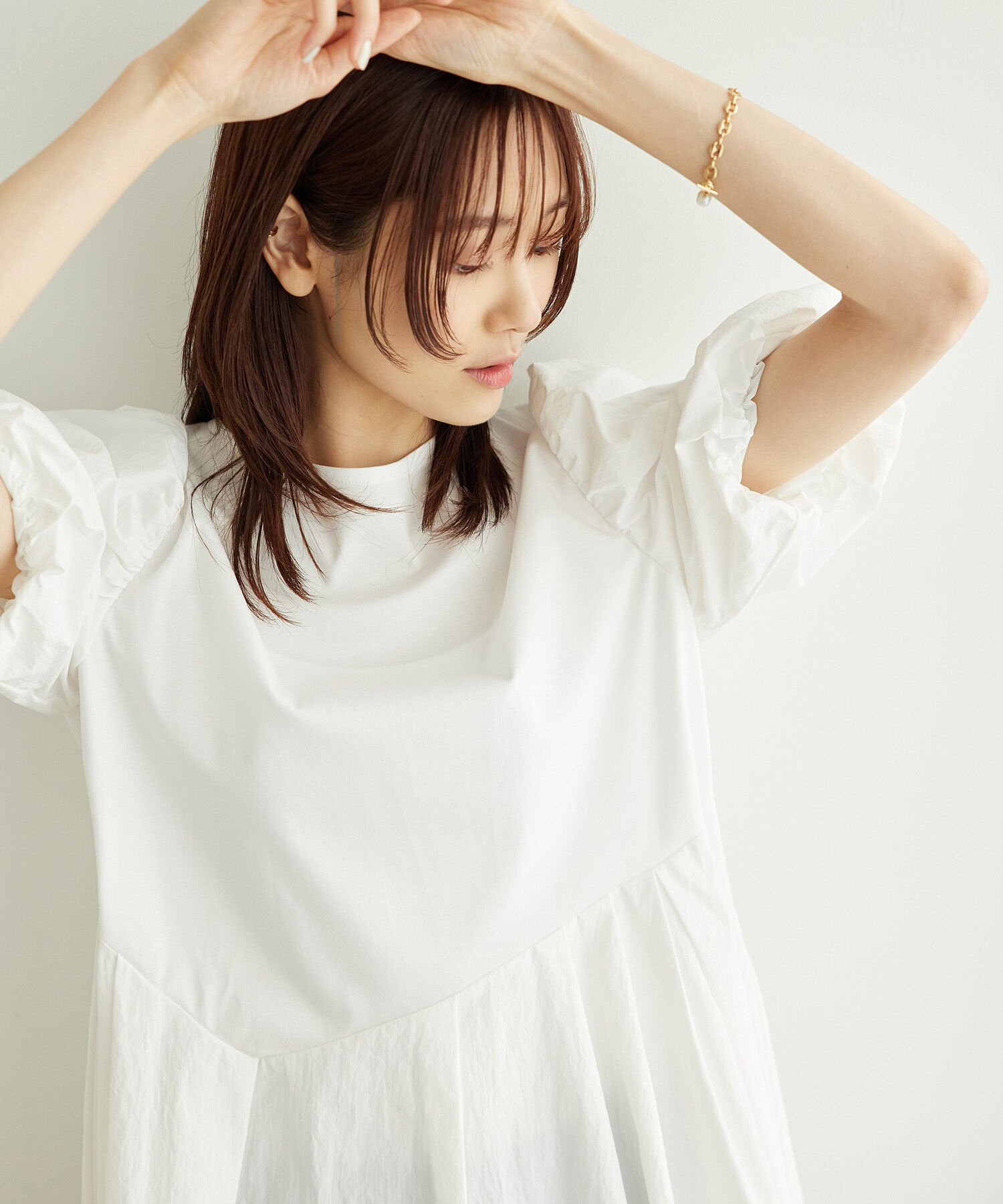 Rope&rsquo;Picnic「70シルケットペプラムトップス」|Tシャツ・カットソー|