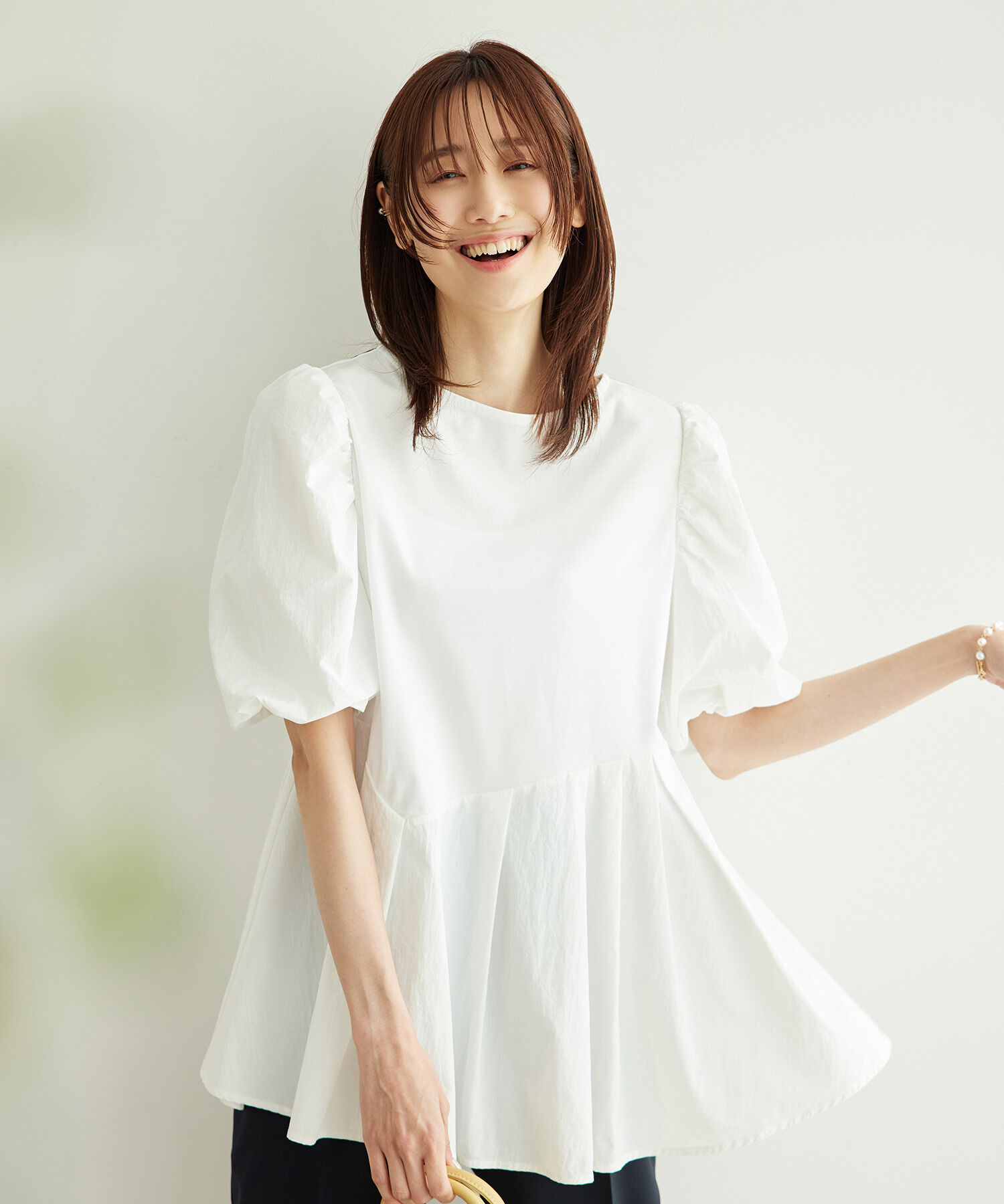 Rope&rsquo;Picnic「70シルケットペプラムトップス」|Tシャツ・カットソー|