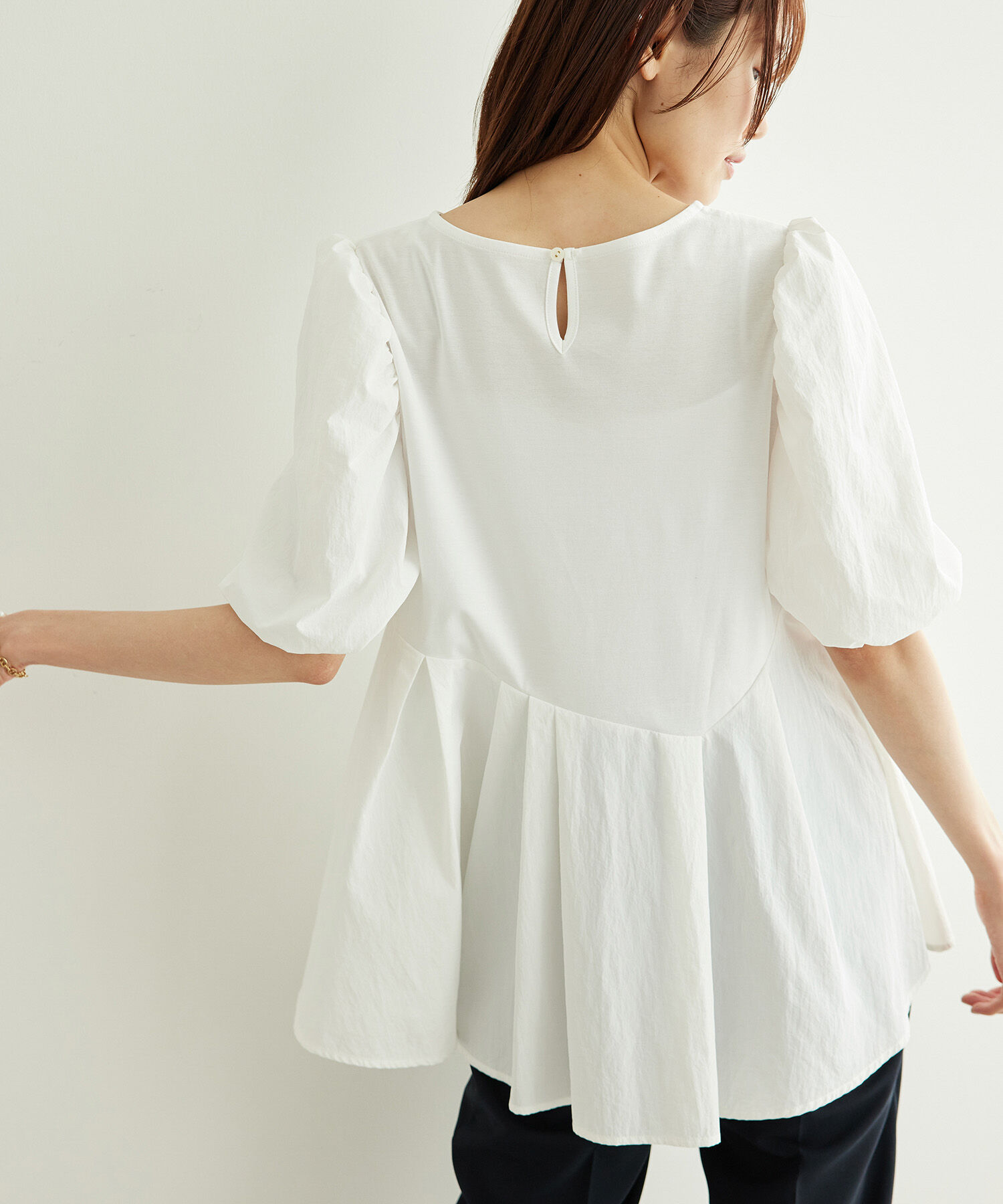 Rope&rsquo;Picnic「70シルケットペプラムトップス」|Tシャツ・カットソー|