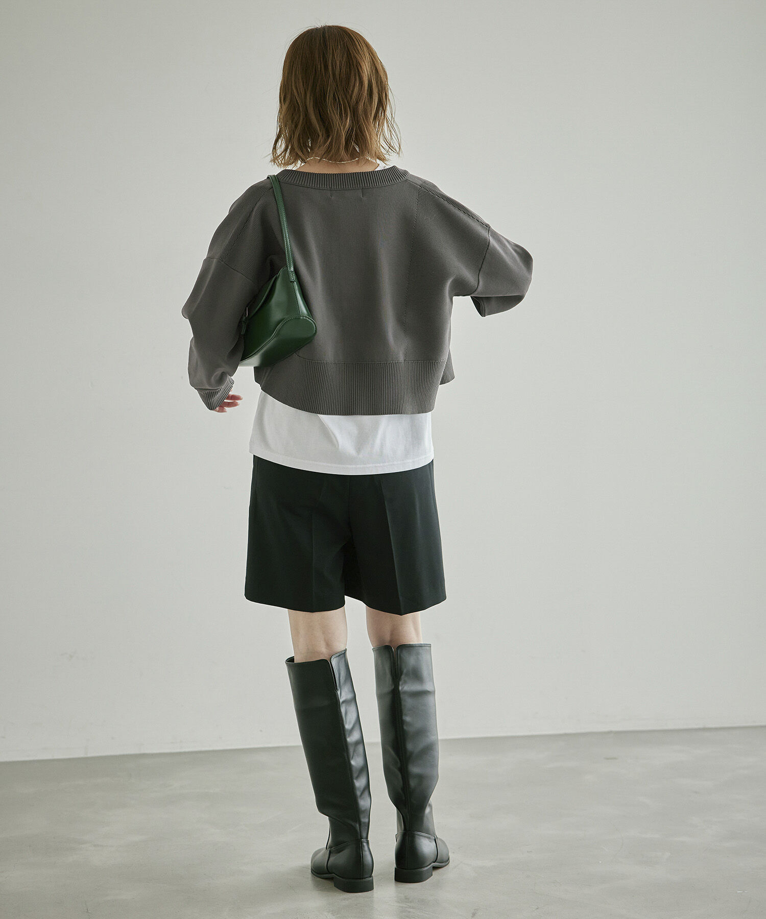 Rope&rsquo;Picnic「編み切り替えニットカーディガン」|カーディガン|