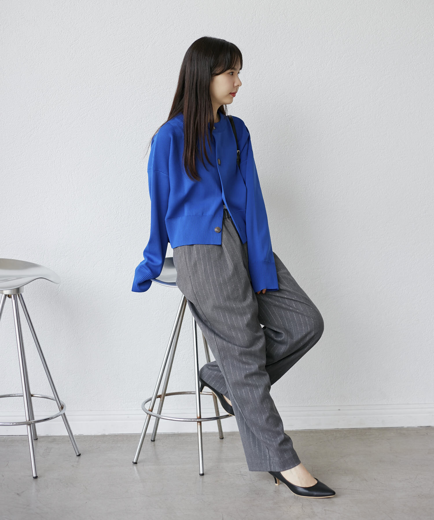 Rope&rsquo;Picnic「編み切り替えニットカーディガン」|カーディガン|