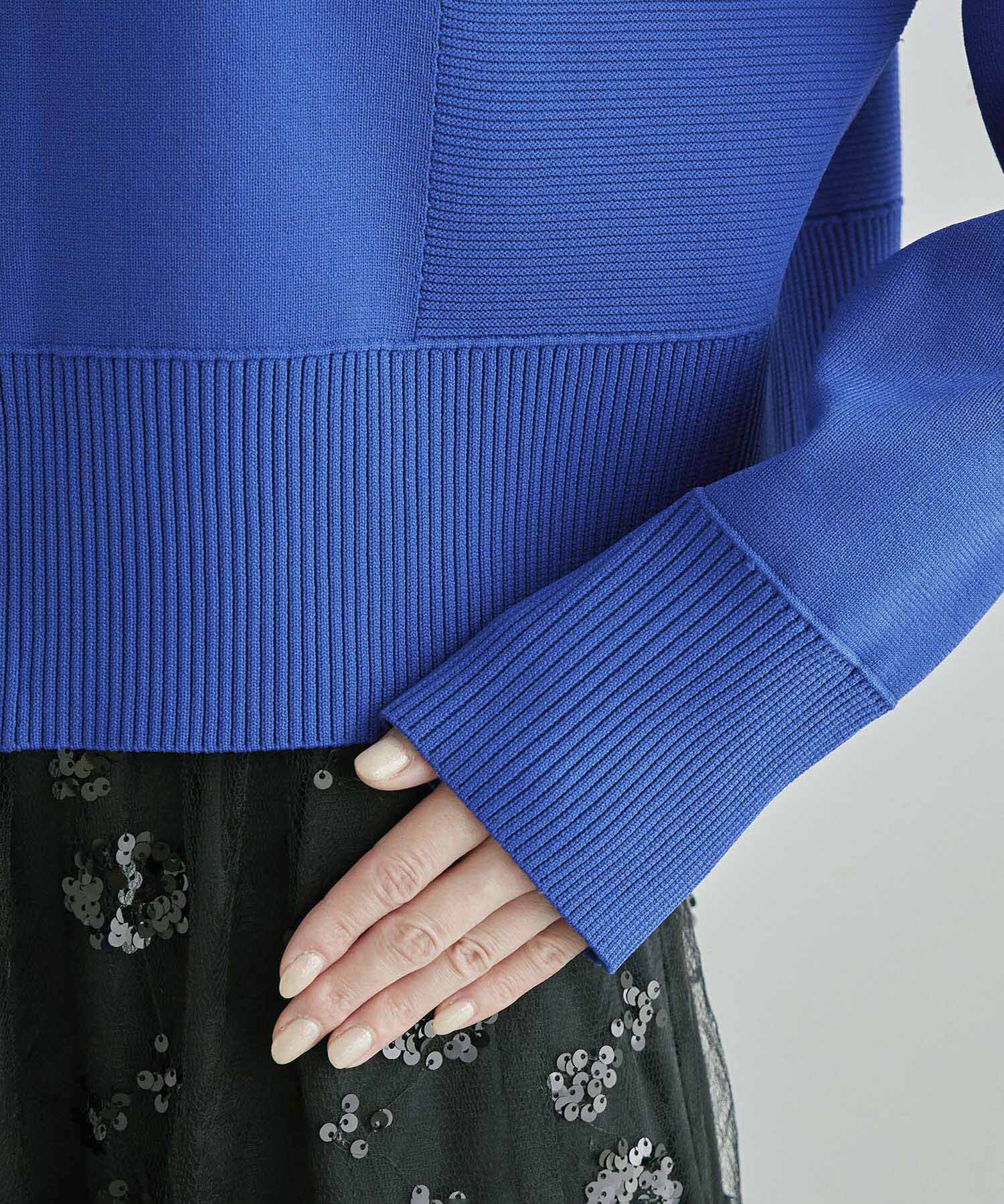 Rope&rsquo;Picnic「編み切り替えニットカーディガン」|カーディガン|